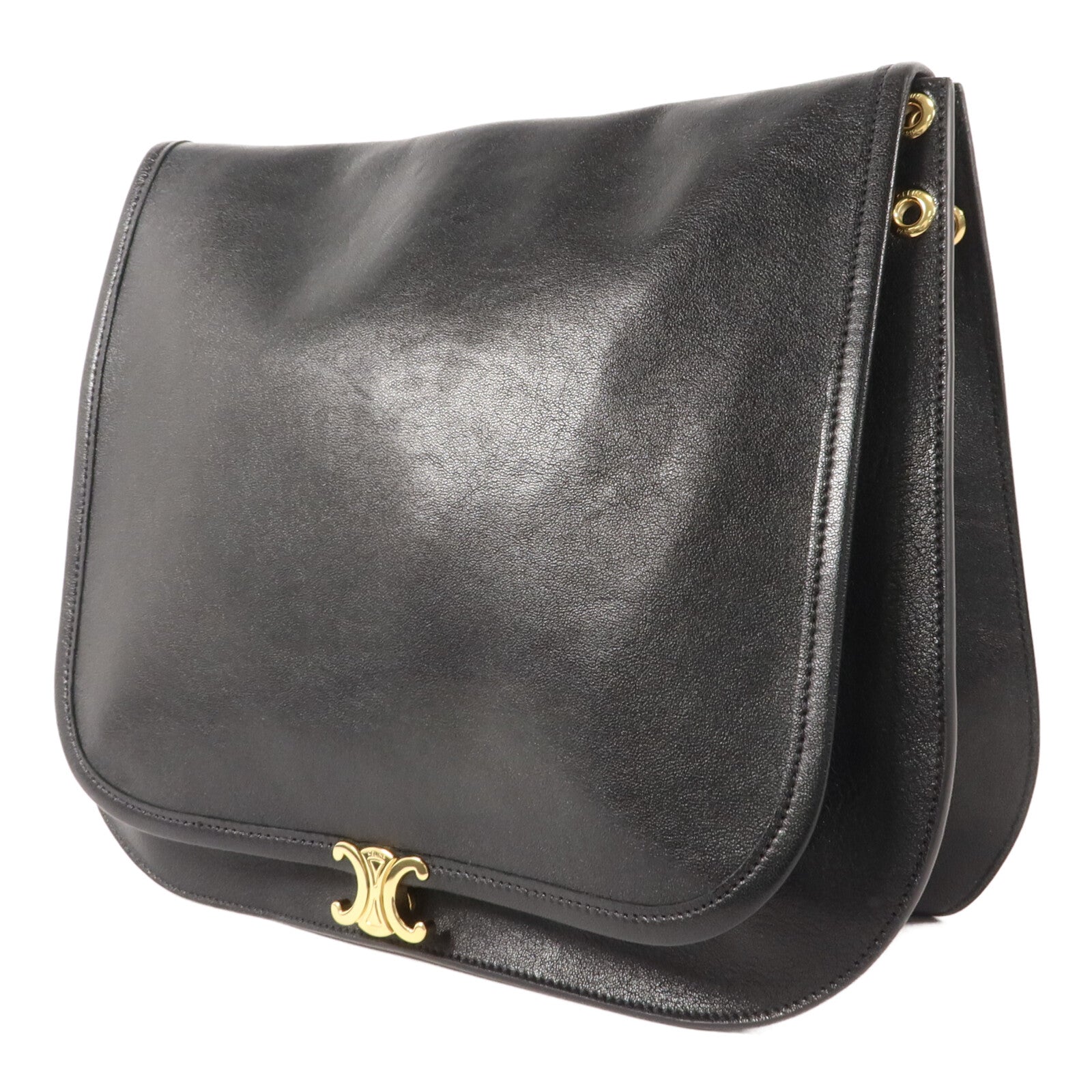 CELINE 牛皮皮革Soft Triomphe Besace肩背袋