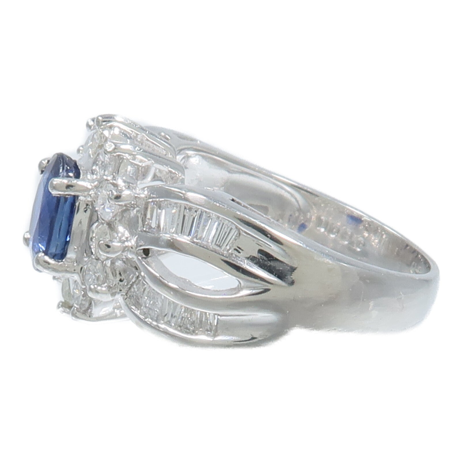 JEWELRY PT900鉑金Sapphire Diamond Ring藍寶石/鑽石戒指