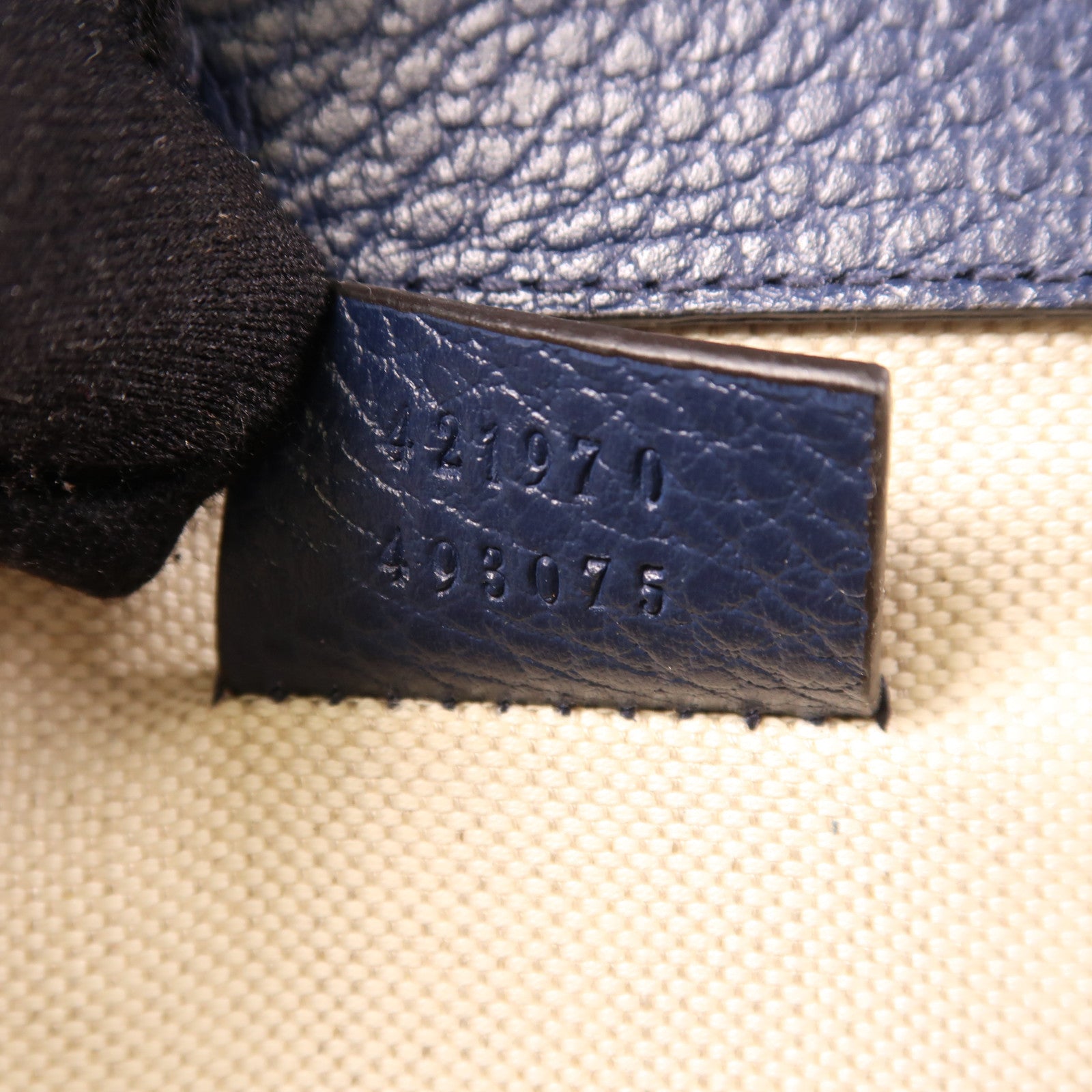 GUCCI GG SHW Dionysus Chain Shoulder Bag Calfskin Leather Navy 421970