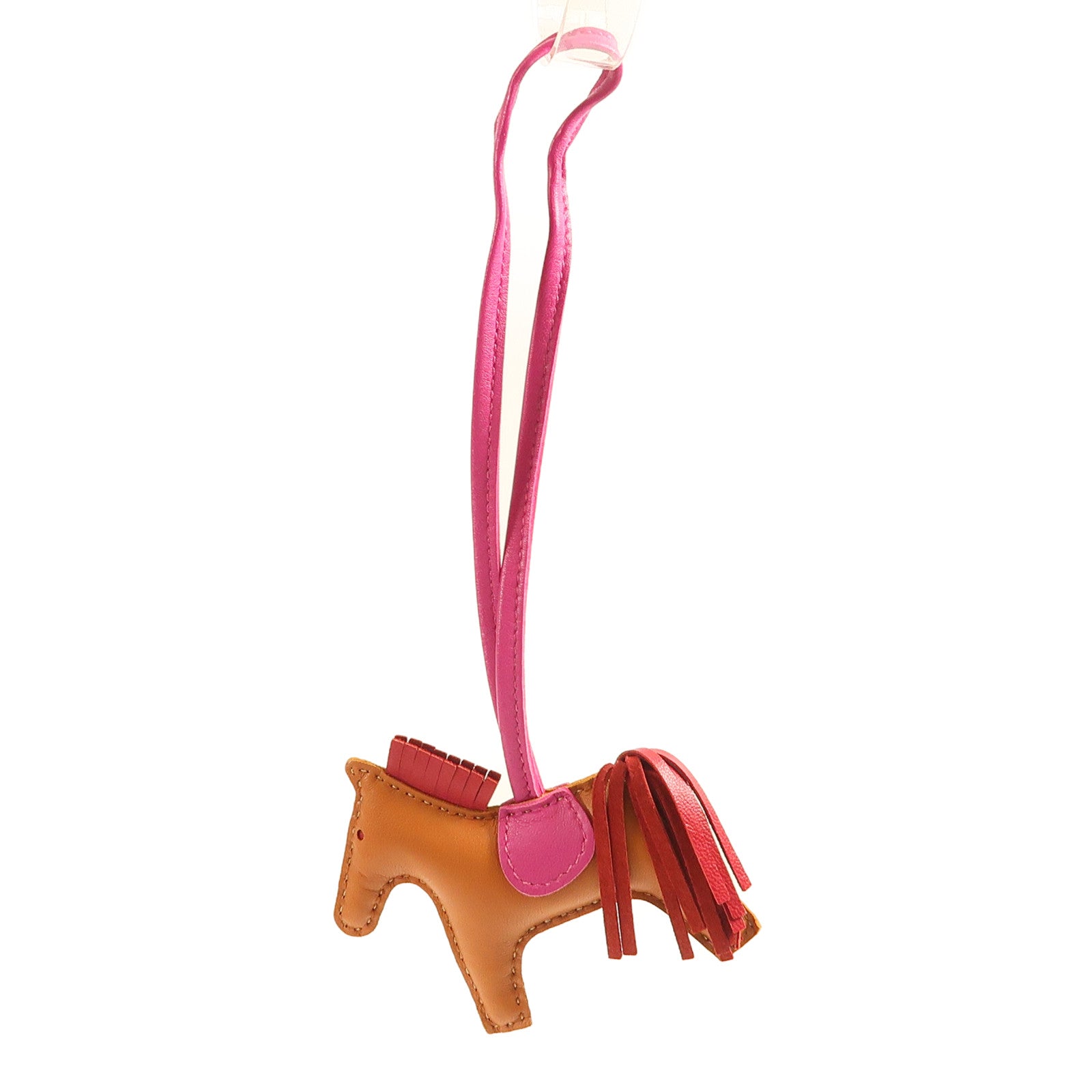 HERMES Rodeo PM Charm Milo Leather Brown/Purple/Red