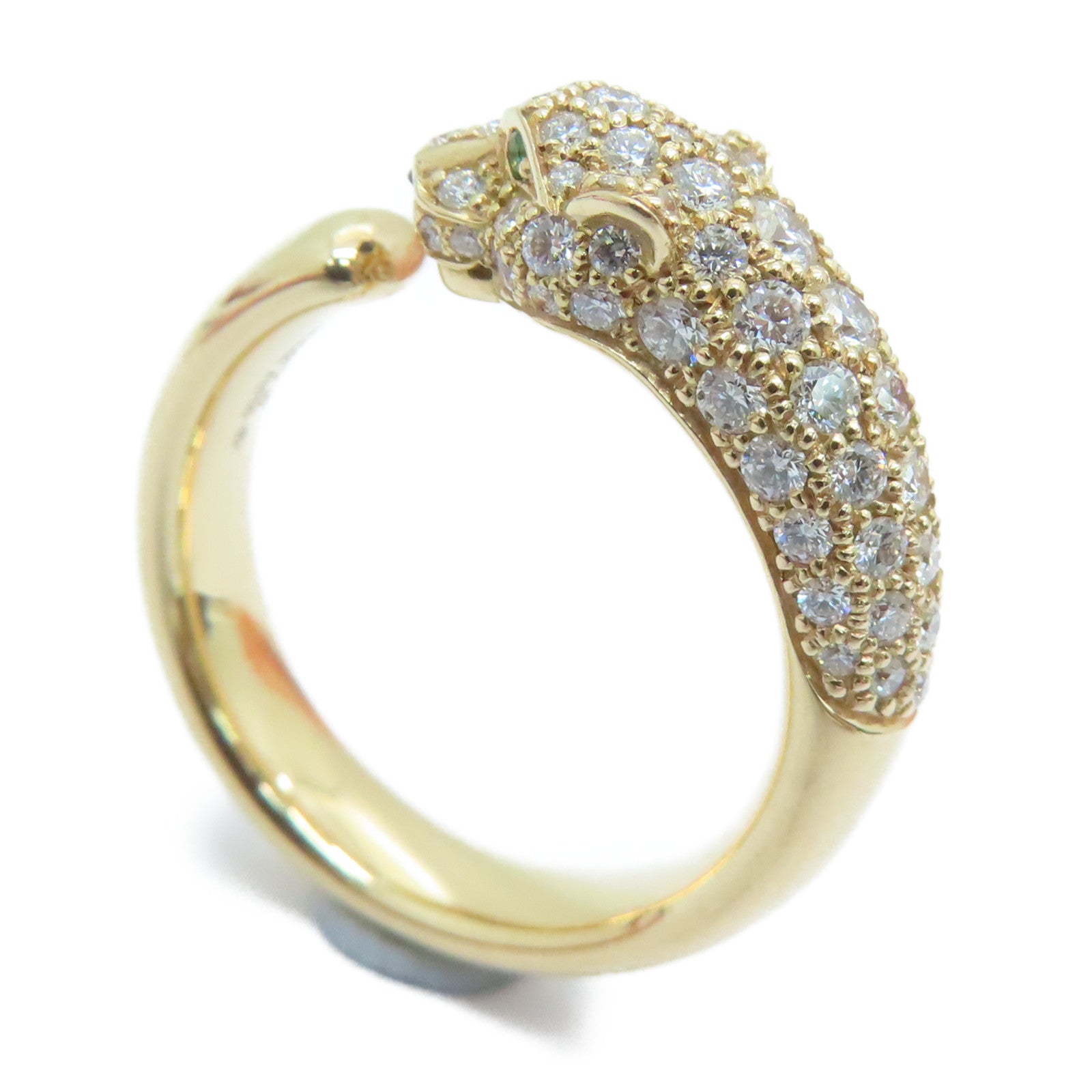 CARTIER 18K玫瑰金Panthere De Cartier Ring钻石戒指US#6.5/ #53