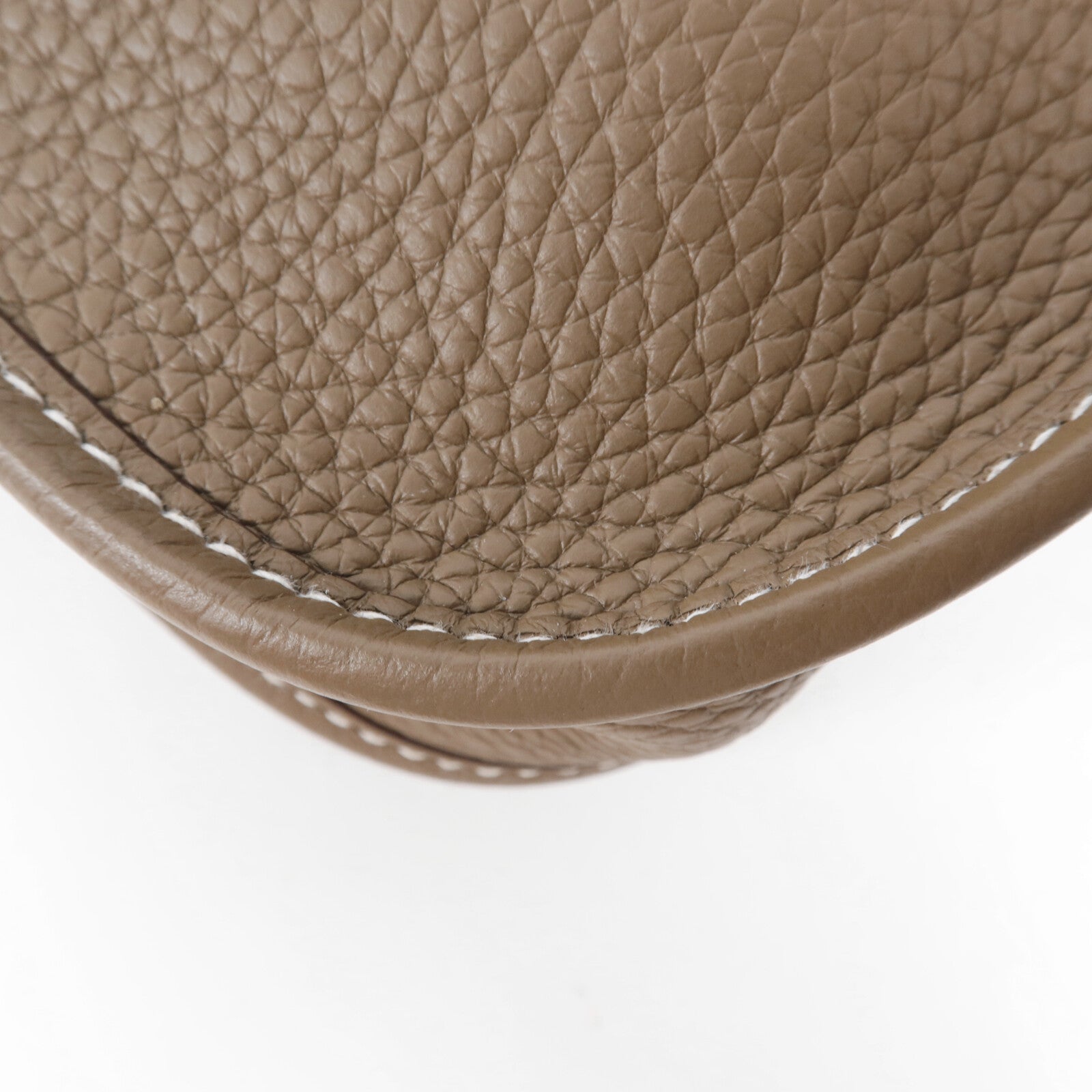 HERMES Clemence皮革Evelyne TPM金扣肩背袋Etoupe