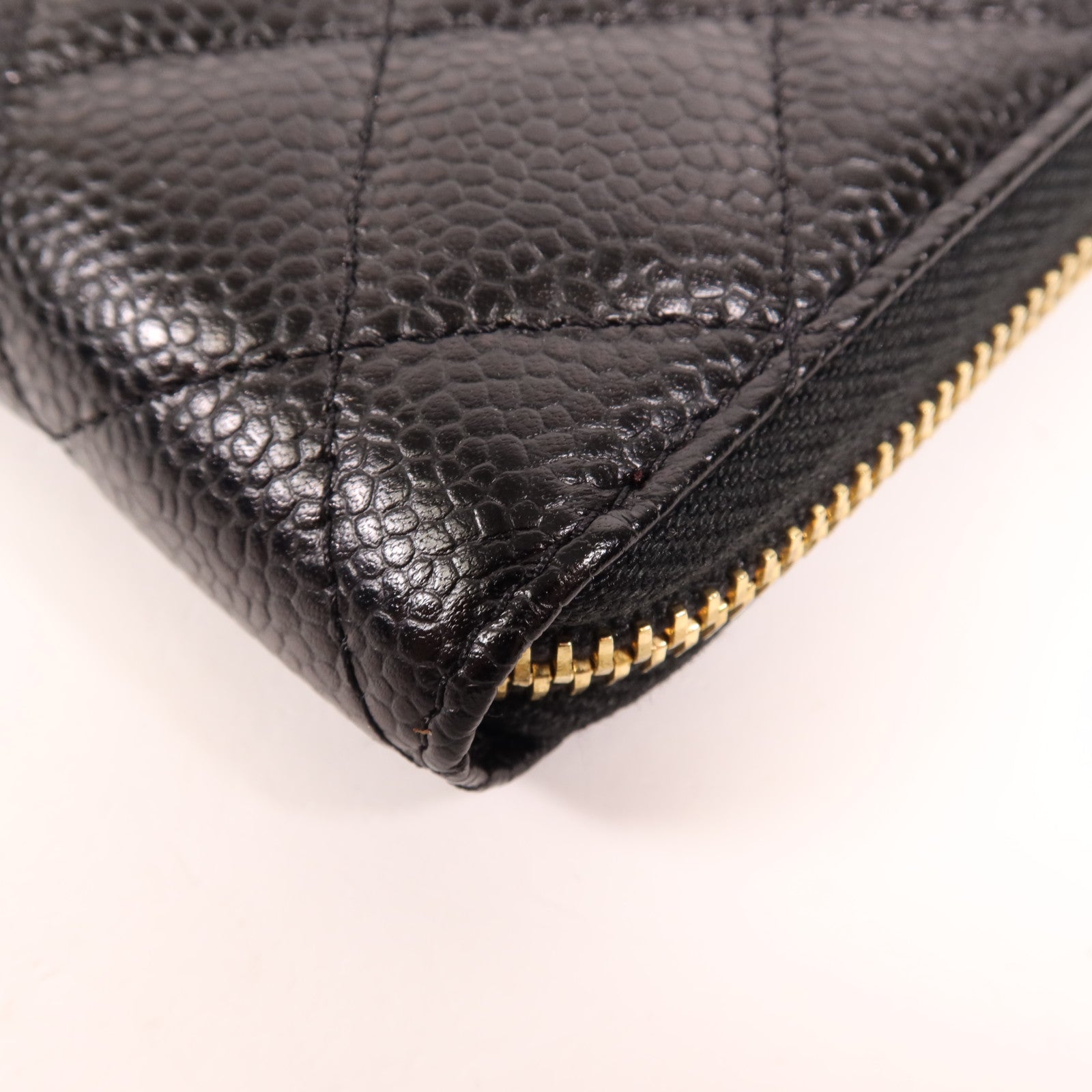 CHANEL 牛皮皮革Long Wallet金扣長錢包