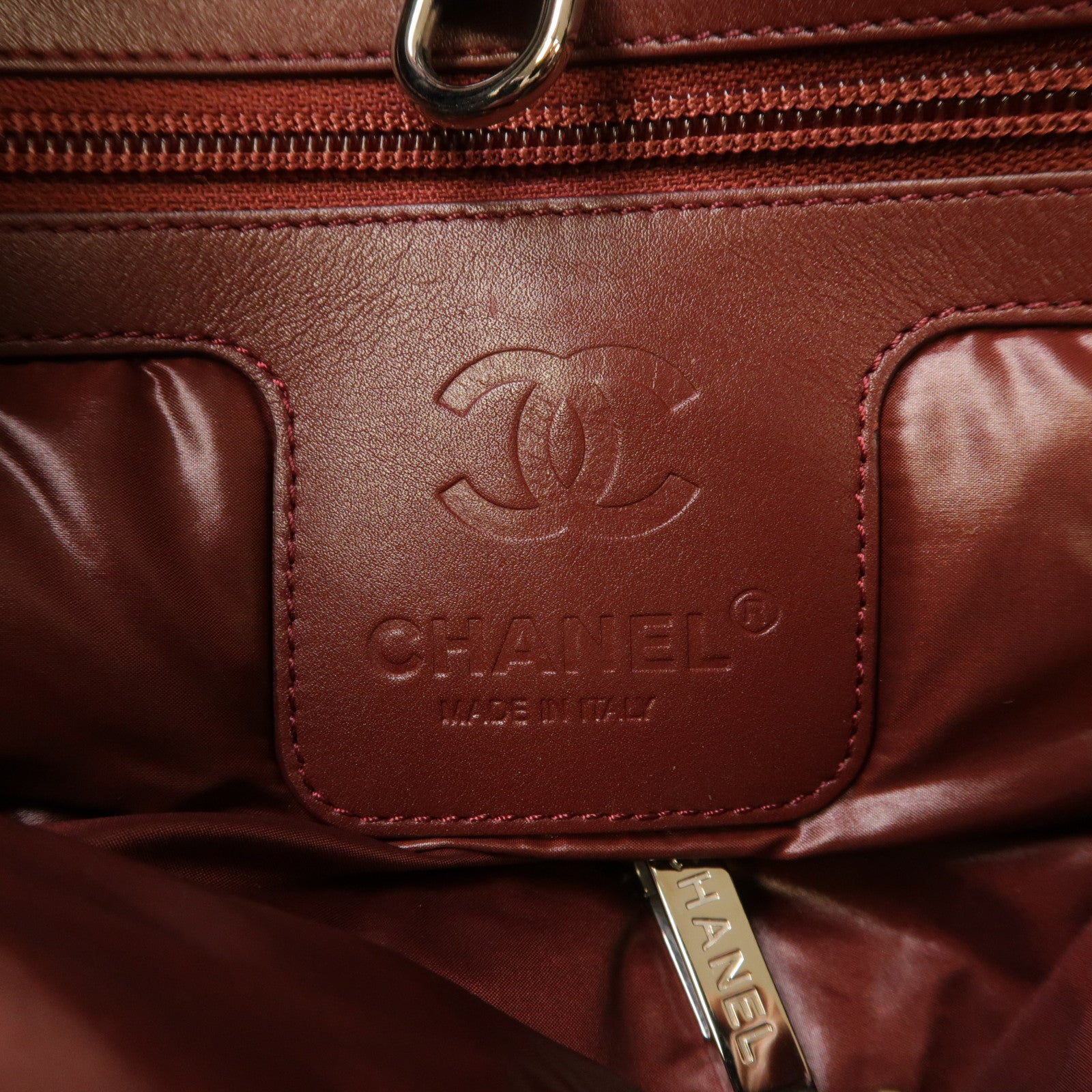 CHANEL 菱格尼龍Cocoon Bag銀扣手挽袋黑色