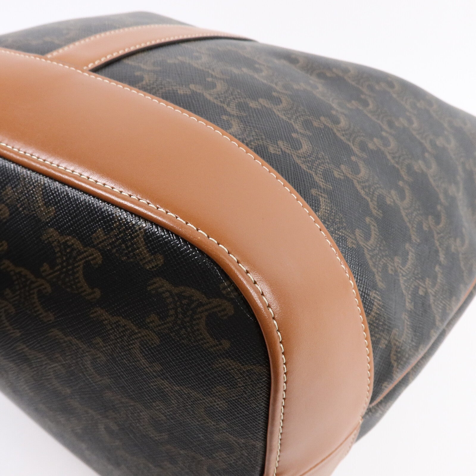 CELINE 塗層帆布Triomphe Bucket Medium肩背袋