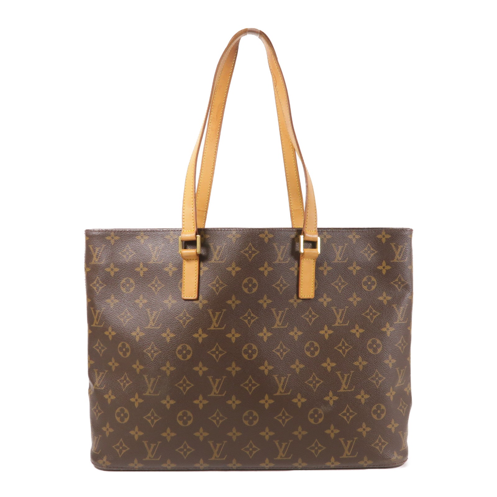 LOUIS VUITTON Monogram Luco Tote Bag金扣肩背袋棕色