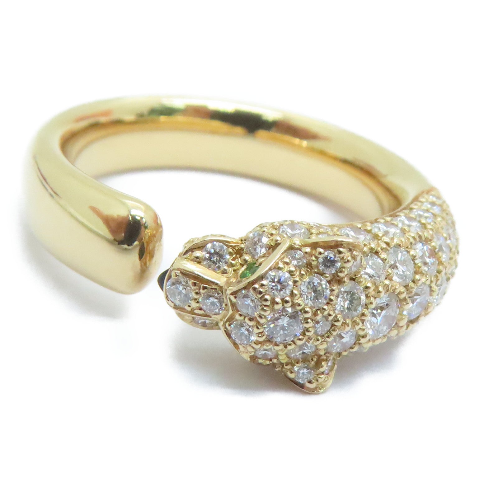 CARTIER 18K玫瑰金Panthere De Cartier Ring钻石戒指US#6.5/ #53