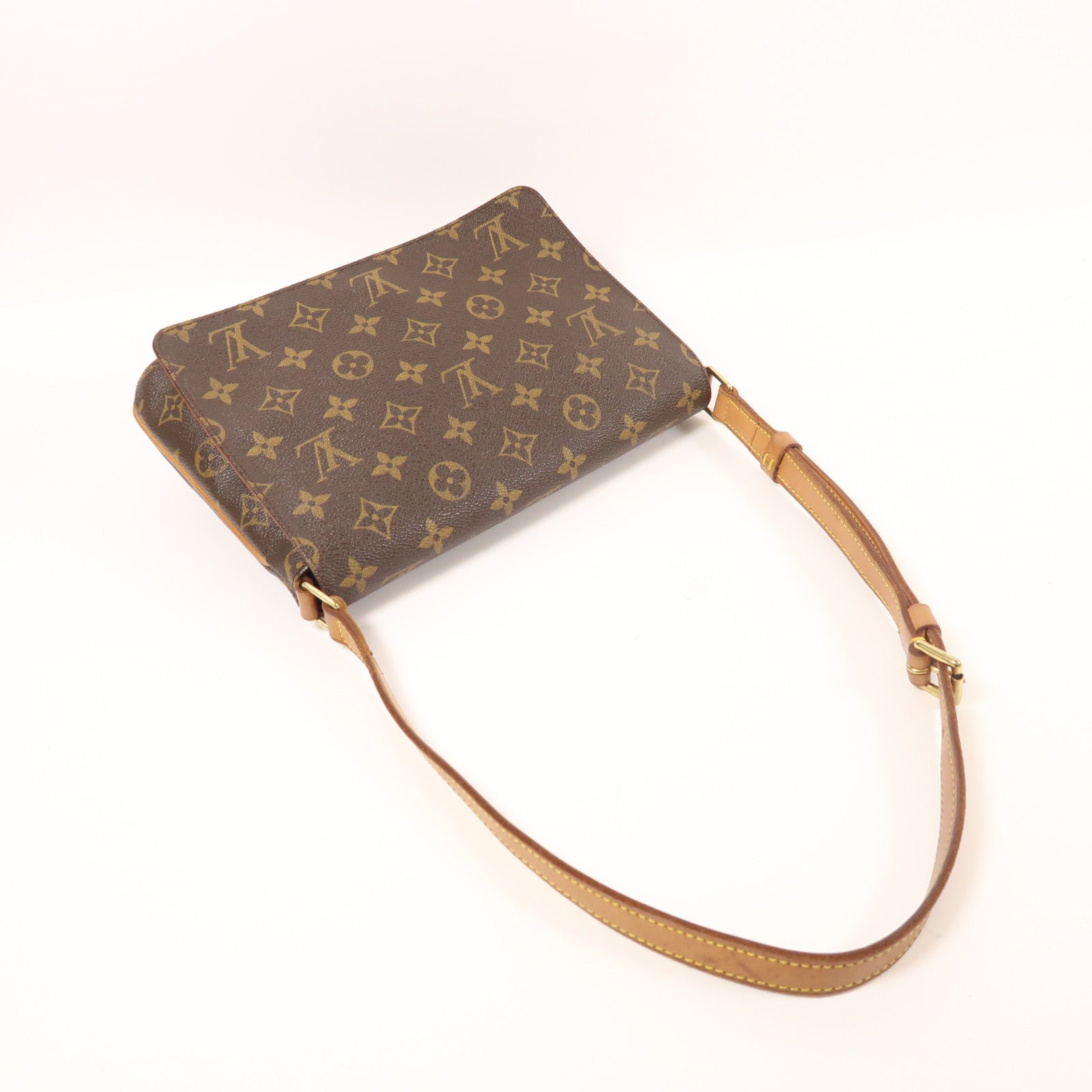 LOUIS VUITTON Monogram Musette Tango Long Shoulder金扣肩背袋