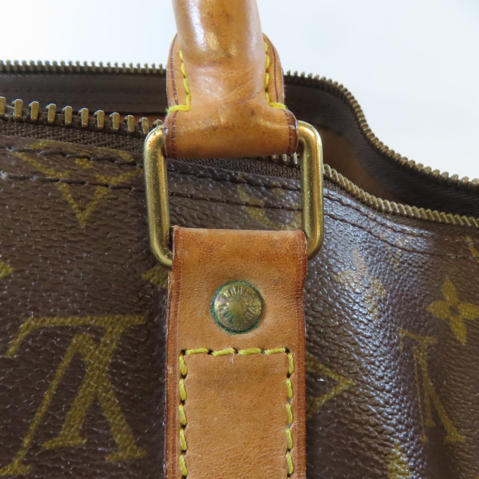 LOUIS VUITTON Monogram Keepall 50金扣手挽袋啡色