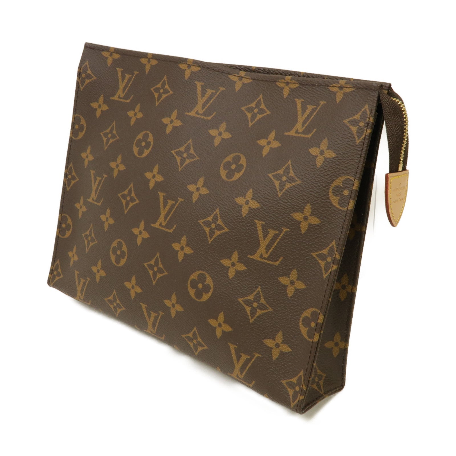 LOUIS VUITTON Monogram Toiletry金扣手拿包啡色
