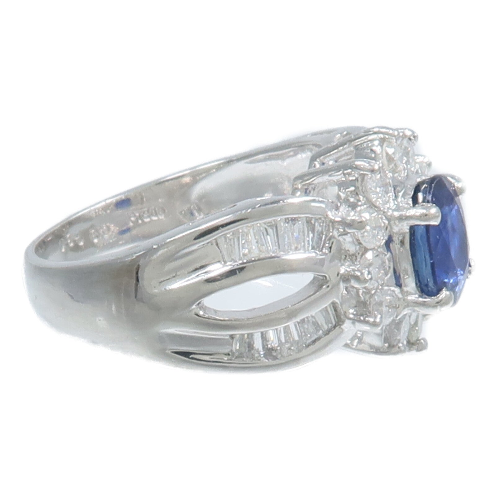 JEWELRY PT900鉑金Sapphire Diamond Ring藍寶石/鑽石戒指