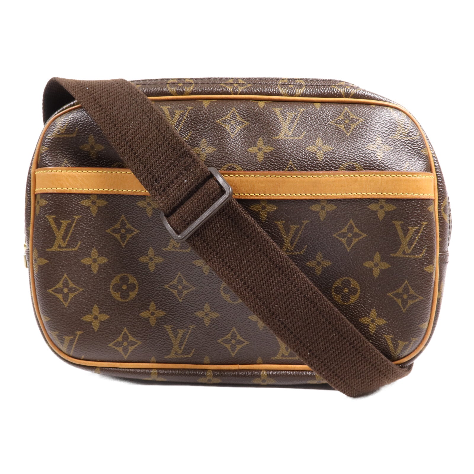 LOUIS VUITTON Monogram Reporter PM金扣肩背袋