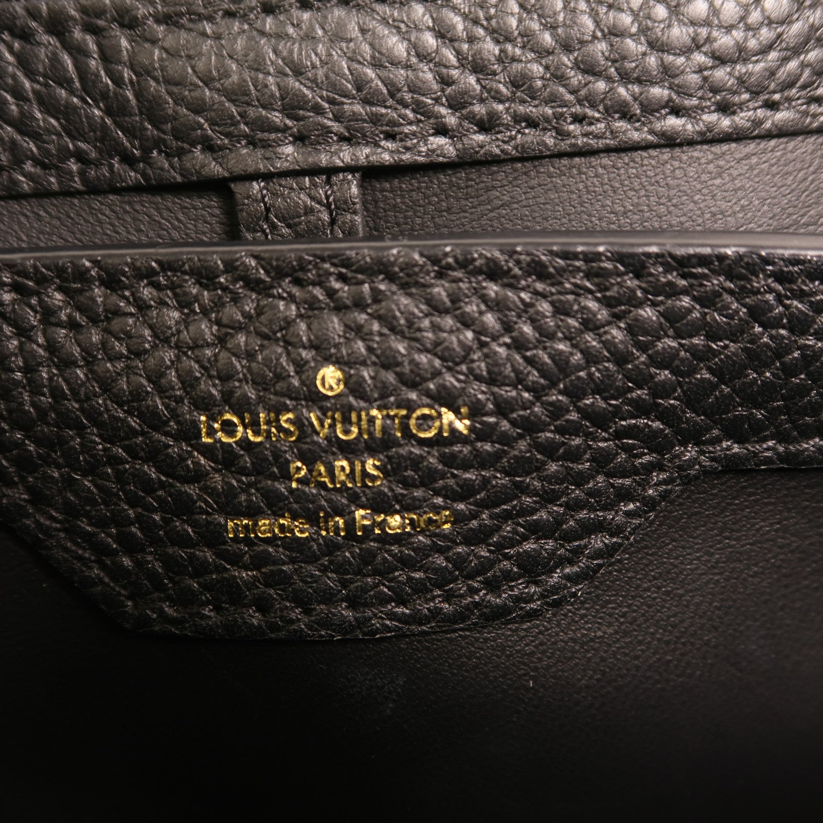 LOUIS VUITTON 牛皮皮革Capucines MM金扣手挽肩背兩用袋