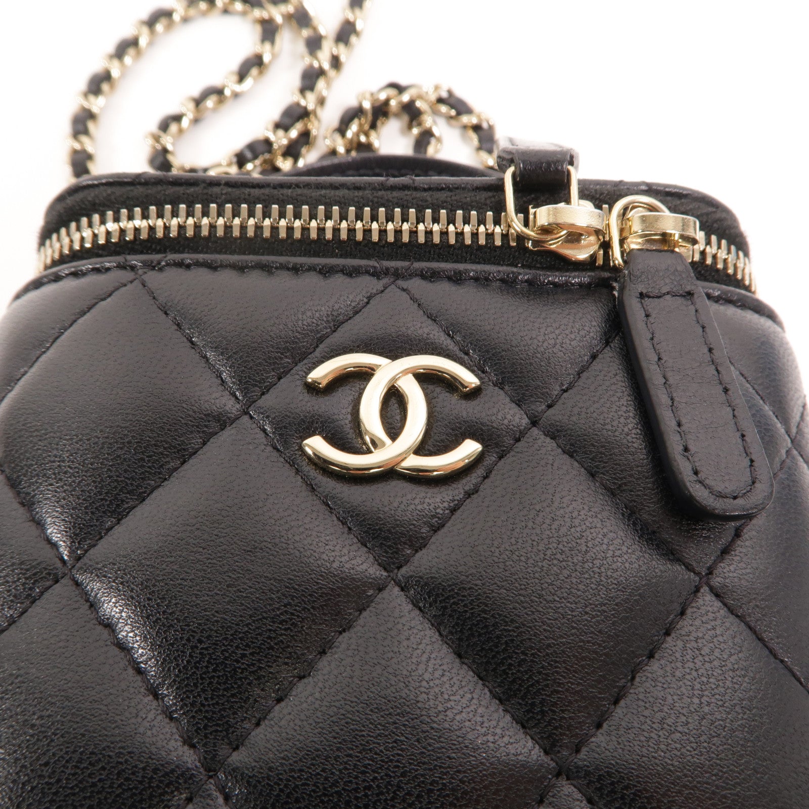 CHANEL 羊皮皮革Mini Vanity Case手挽肩背兩用袋