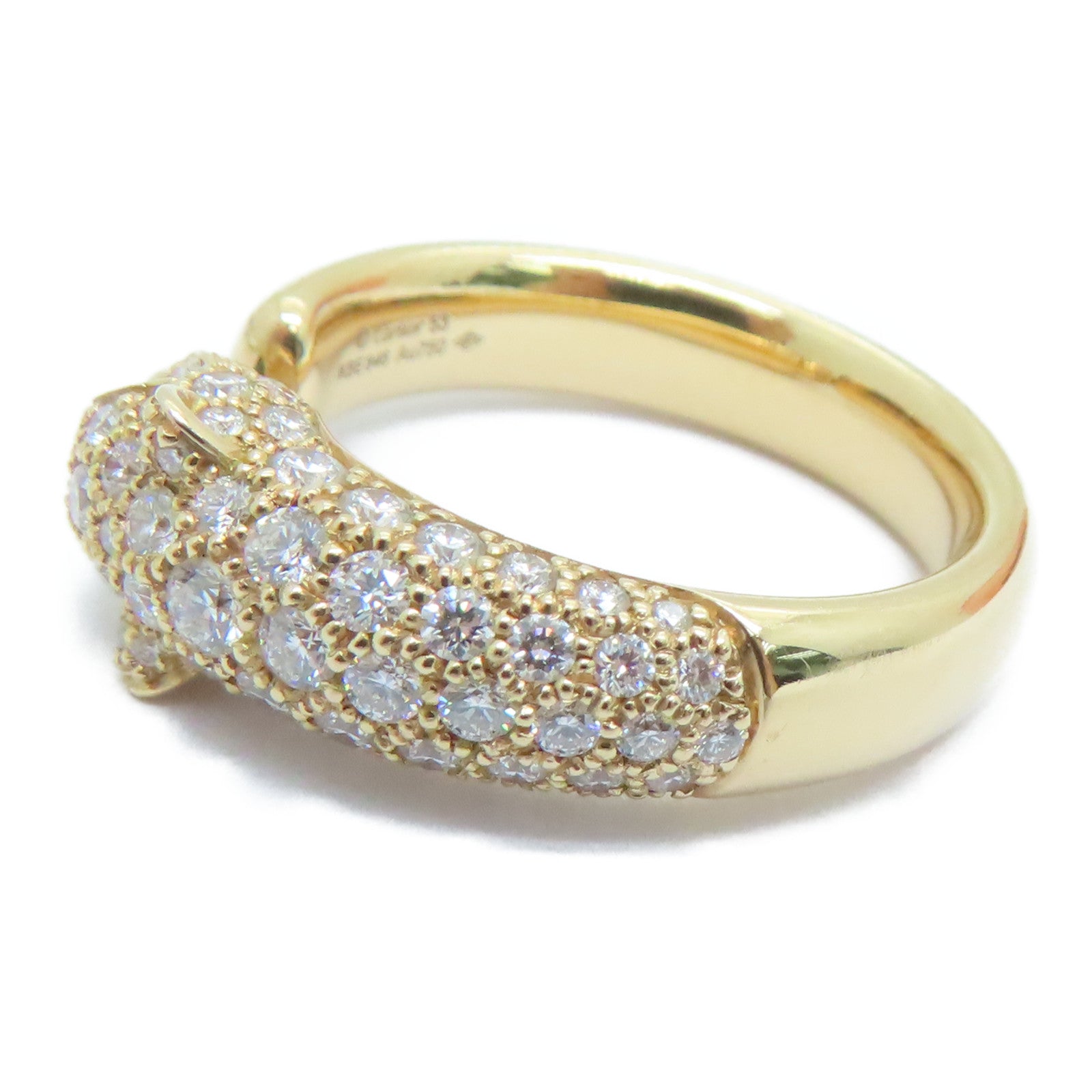 CARTIER 18K玫瑰金Panthere De Cartier Ring钻石戒指US#6.5/ #53