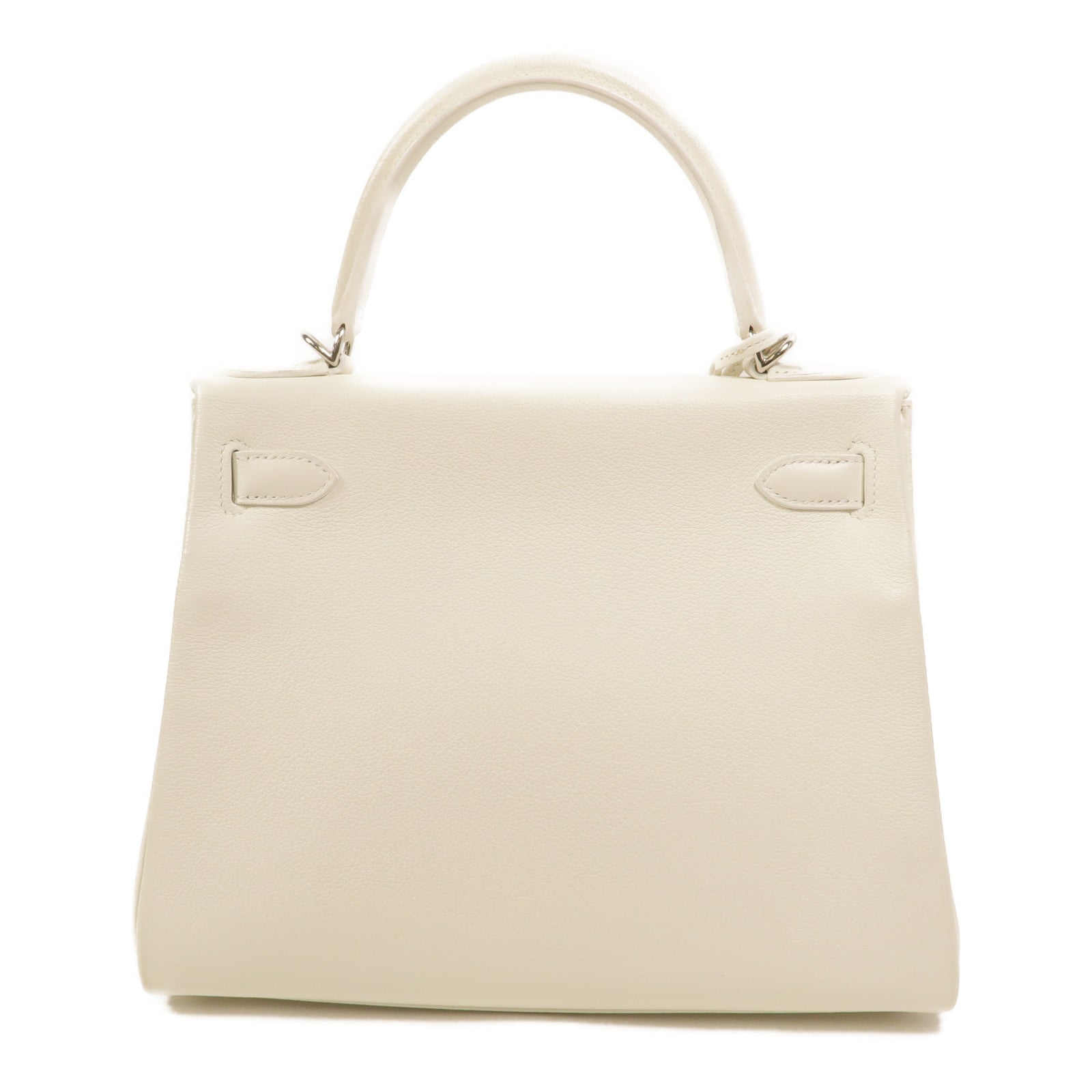 HERMES Evercolor皮革Kelly 28手挽肩背兩用袋Blanc