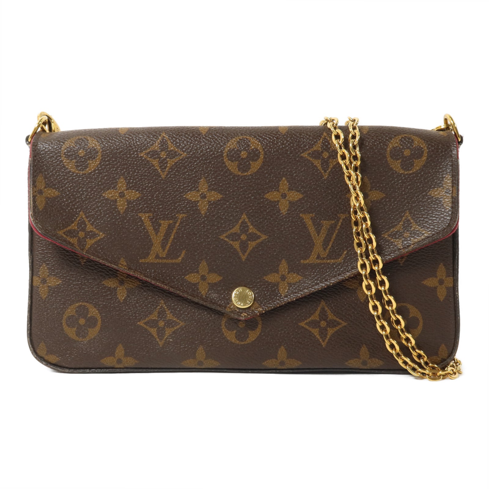 LOUIS VUITTON Monogram Pochette Felicie鏈帶肩背袋