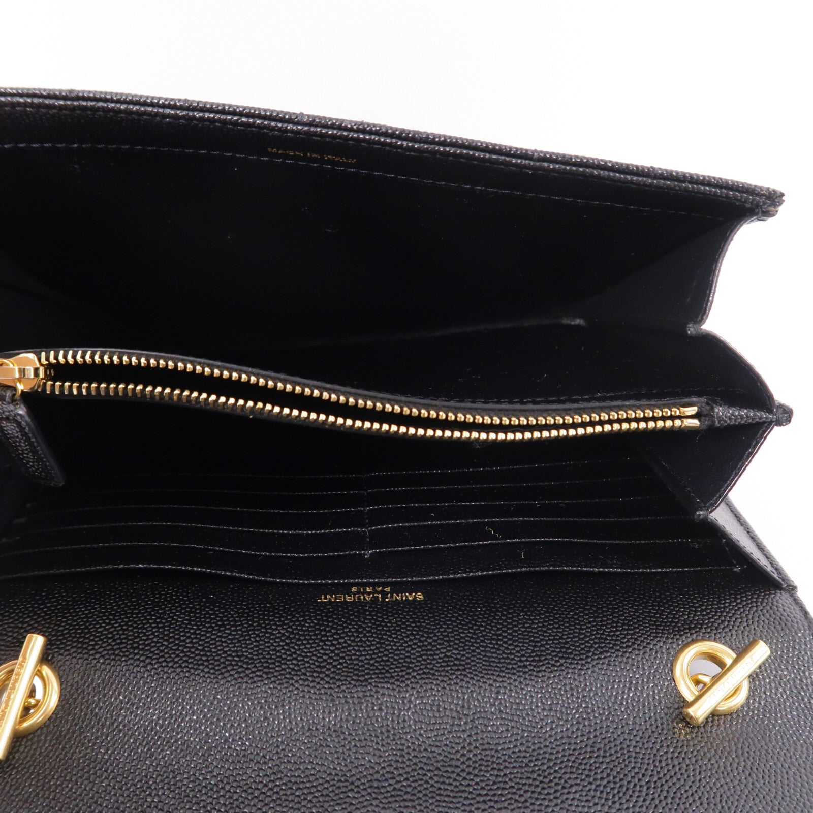 SAINT LAURENT 牛皮皮革Vicky Medium鏈帶肩背袋