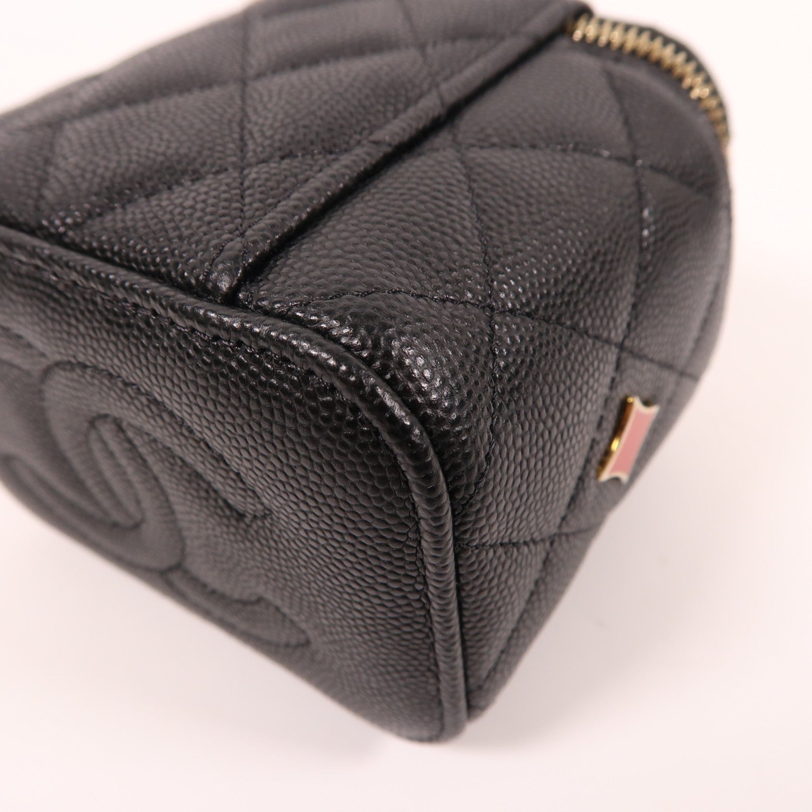 CHANEL 牛皮皮革Chain Shoulder金扣鏈帶肩背袋黑色