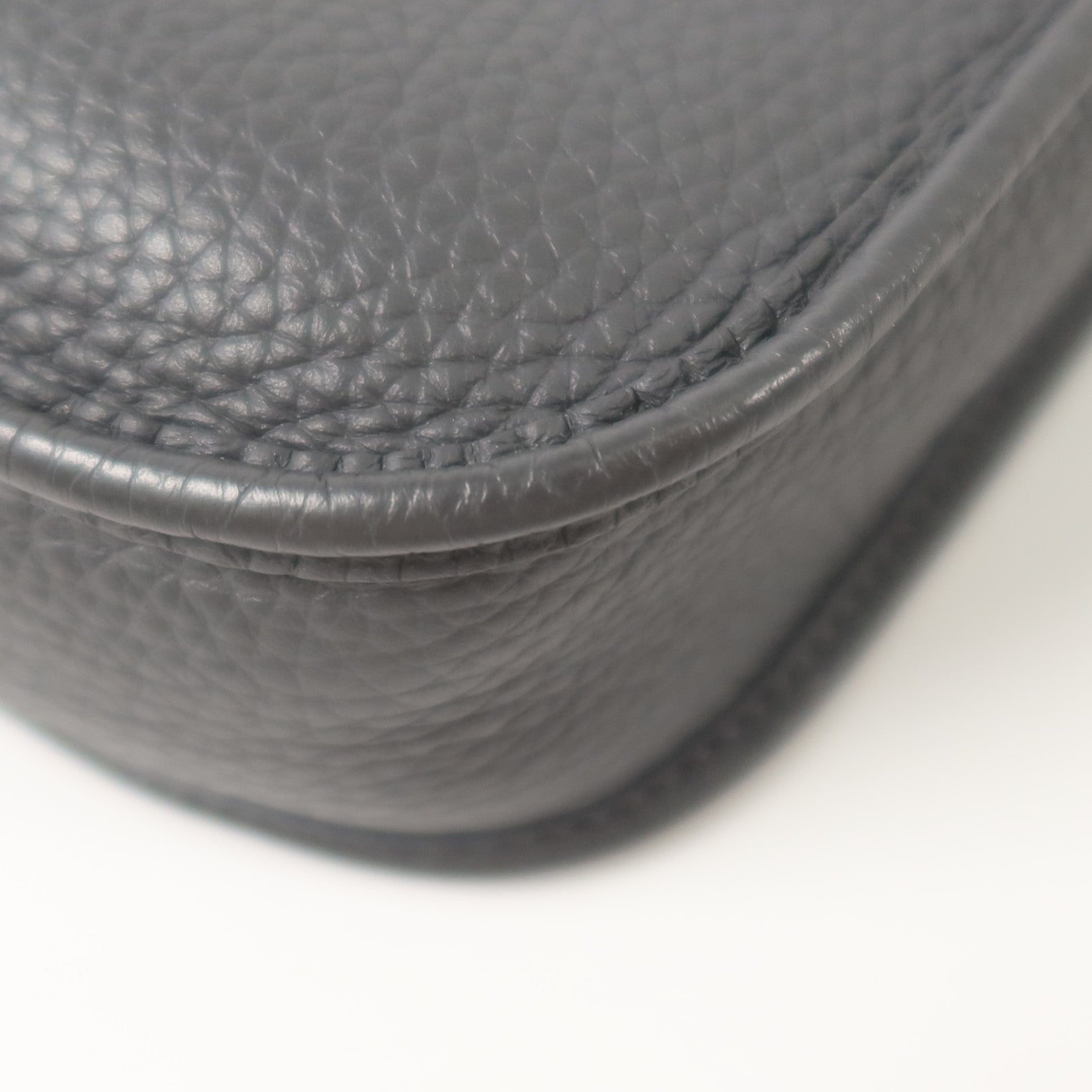HERMES Clemence皮革Evelyne TPM銀扣肩背袋Gris Misty