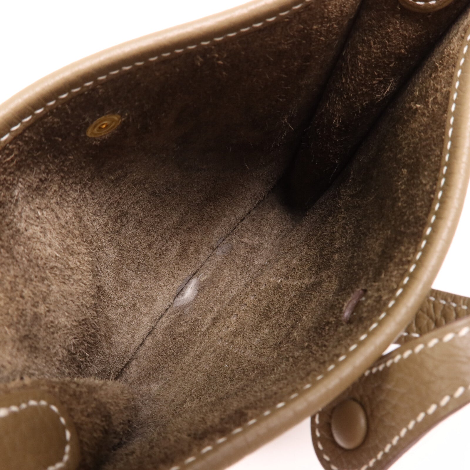 HERMES Clemence皮革Evelyne TPM金扣肩背袋Etoupe