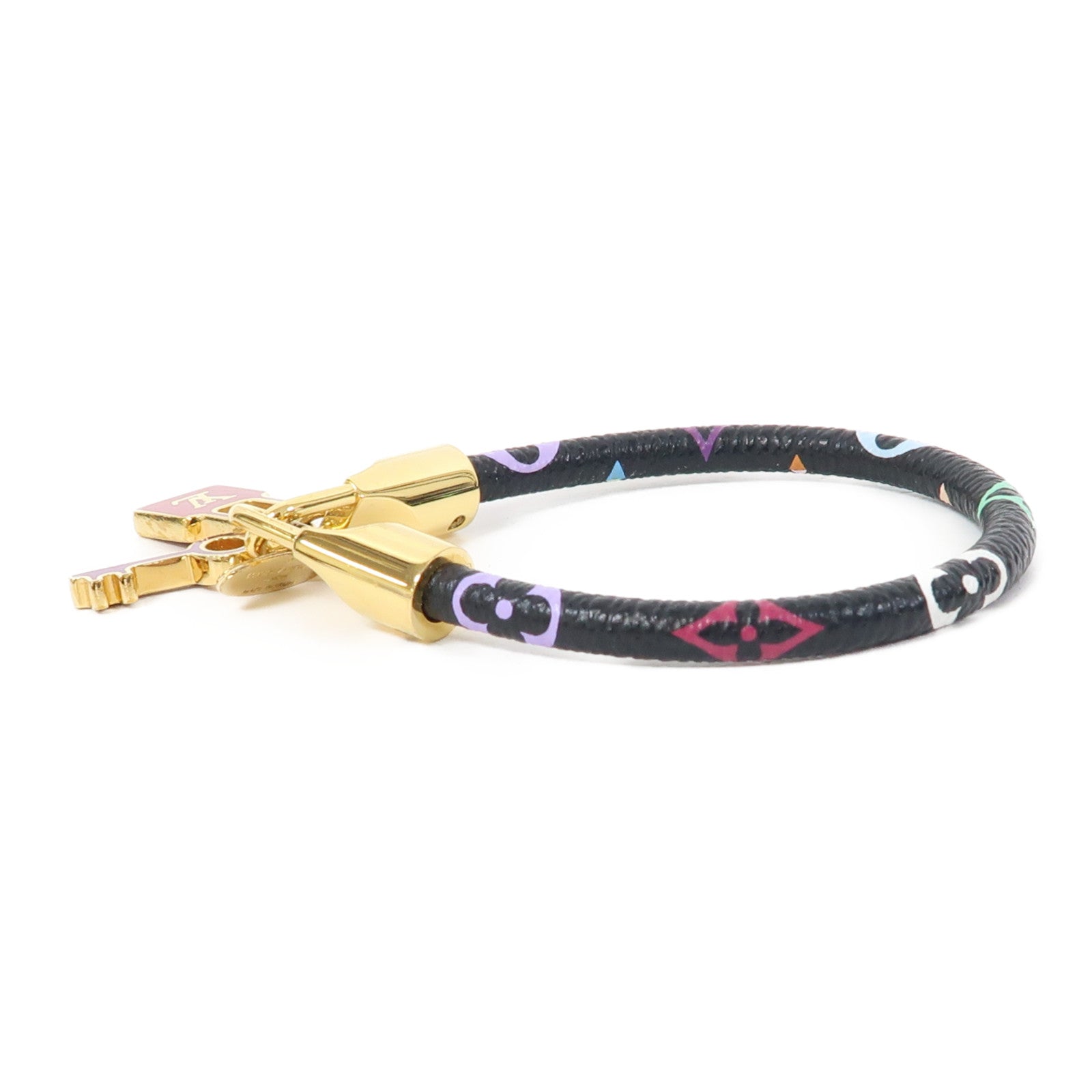 LOUIS VUITTON Monogram Multicolore Bracelet金扣手鏈黑色