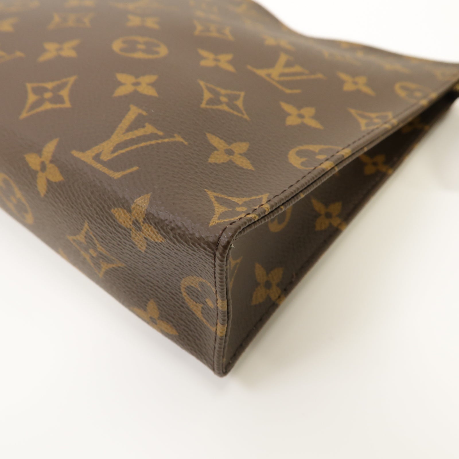 LOUIS VUITTON Monogram Toiletry金扣手拿包啡色