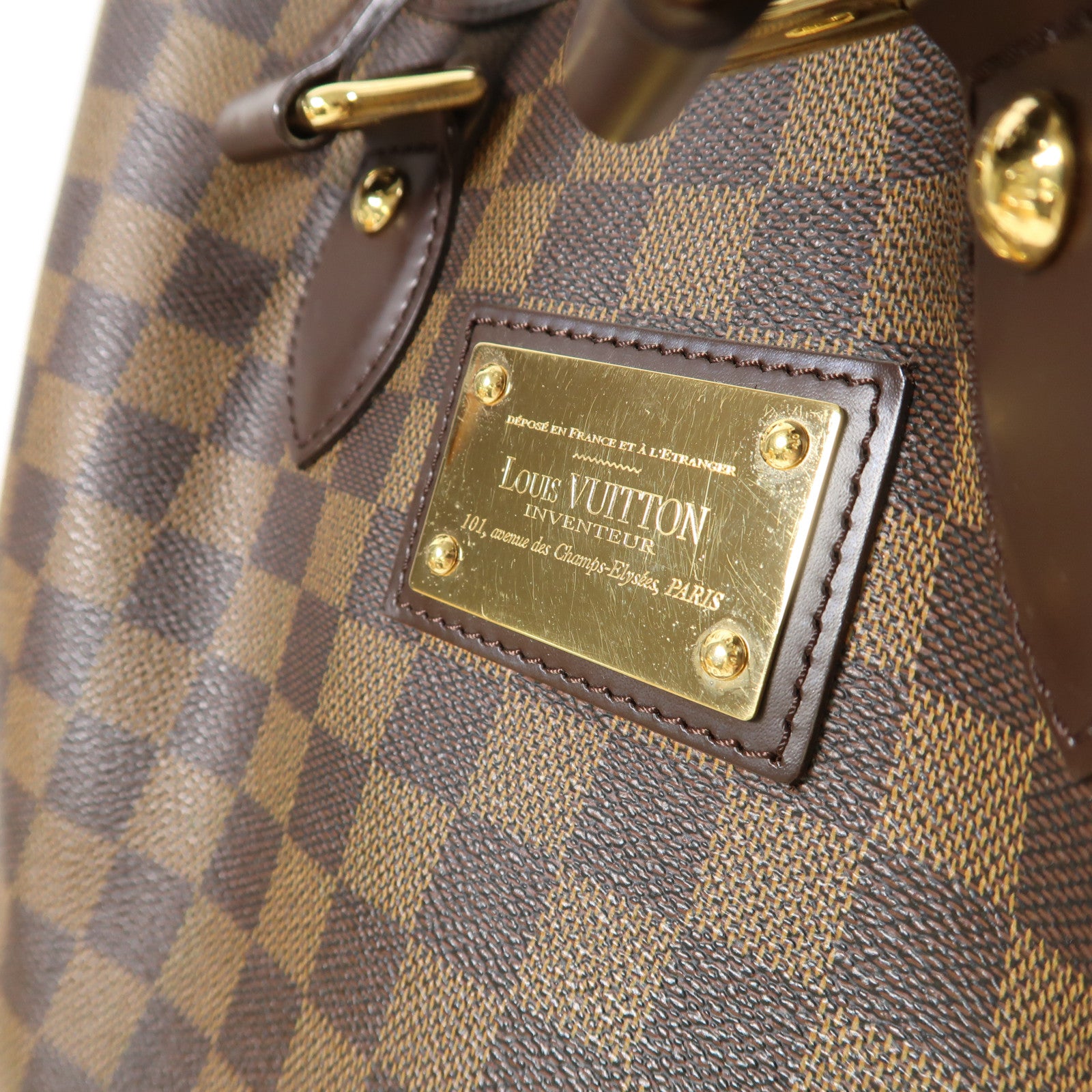 LOUIS VUITTON 【激減優惠】Damier Hampstead PM金扣手挽袋