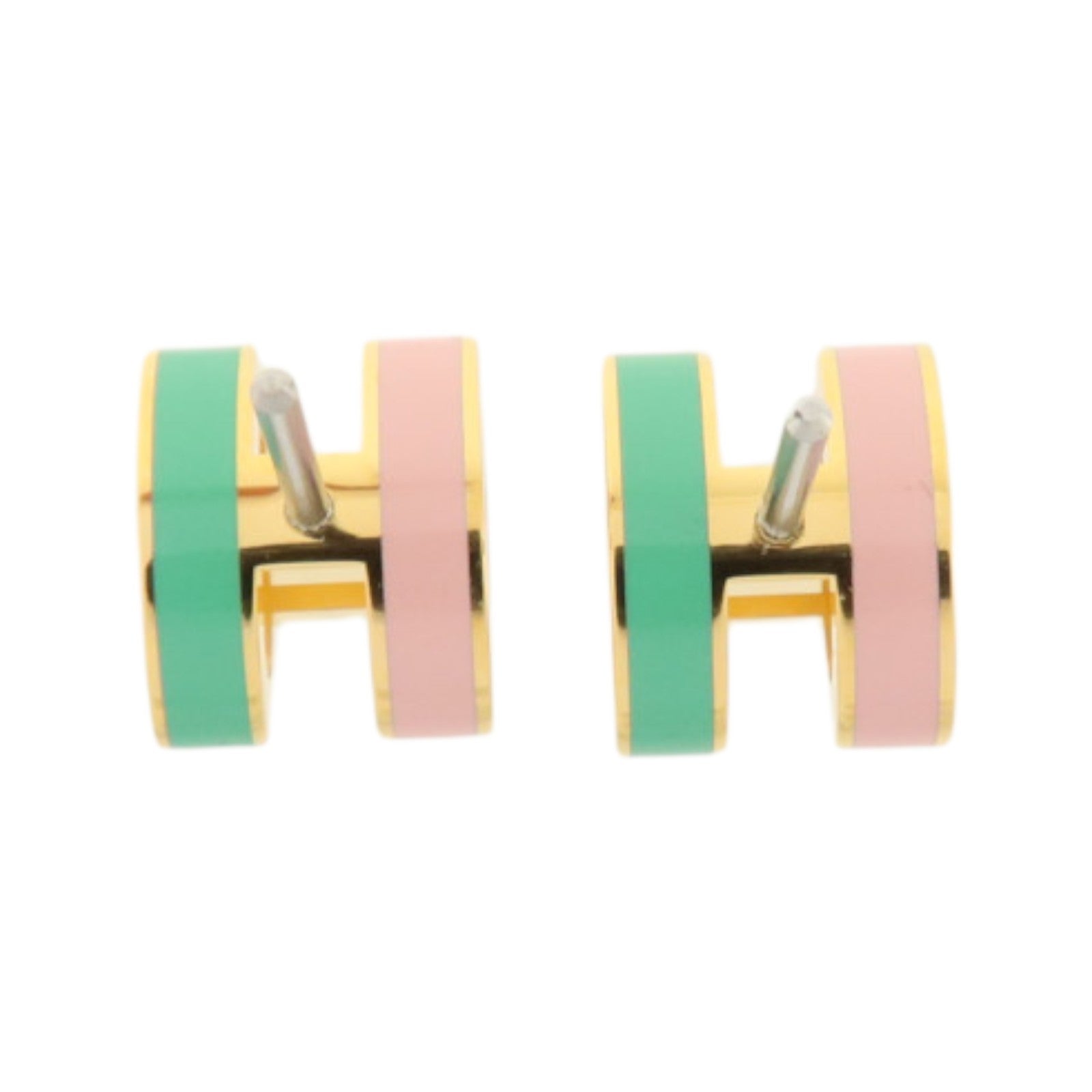 HERMES 金屬/琺瑯Mini Pop H Earrings耳環