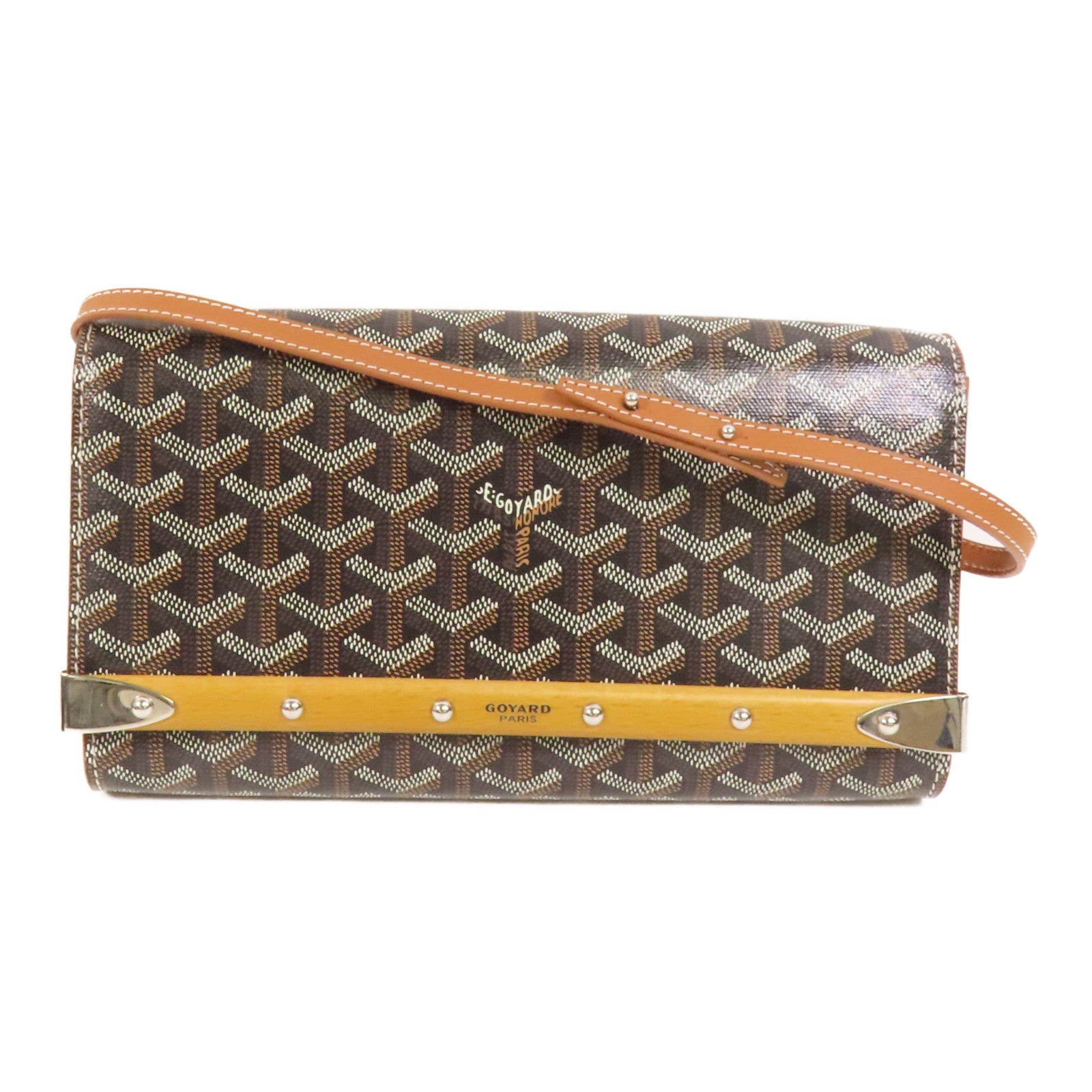GOYARD 【激減優惠】塗層帆布Monte-Carlo PM銀扣肩背袋