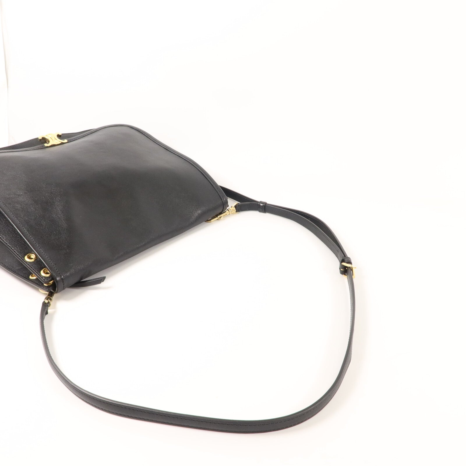 CELINE 牛皮皮革Soft Triomphe Besace肩背袋