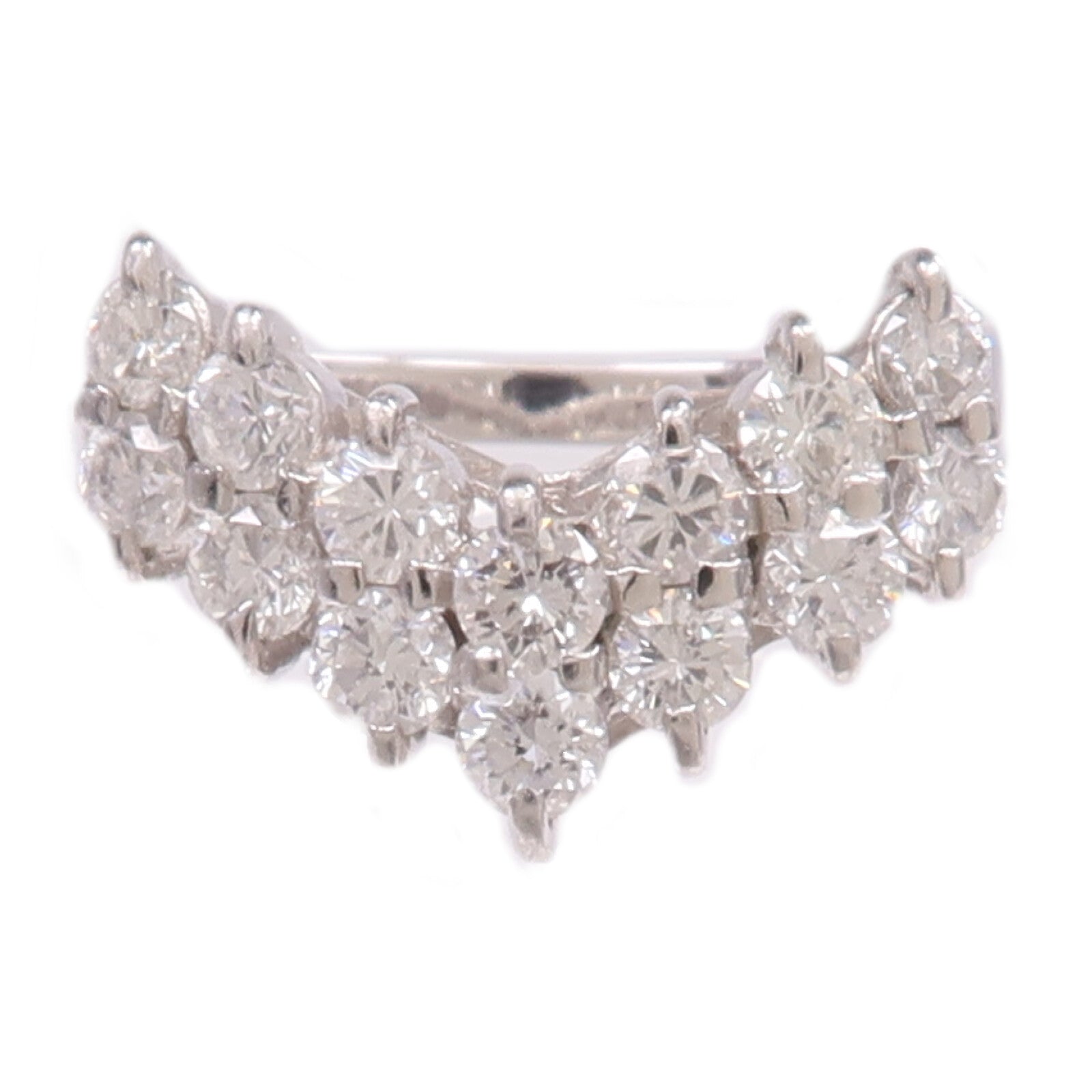 JEWELRY 【激減優惠】PT900鉑金Diamond Ring鑽石戒指US#8.25