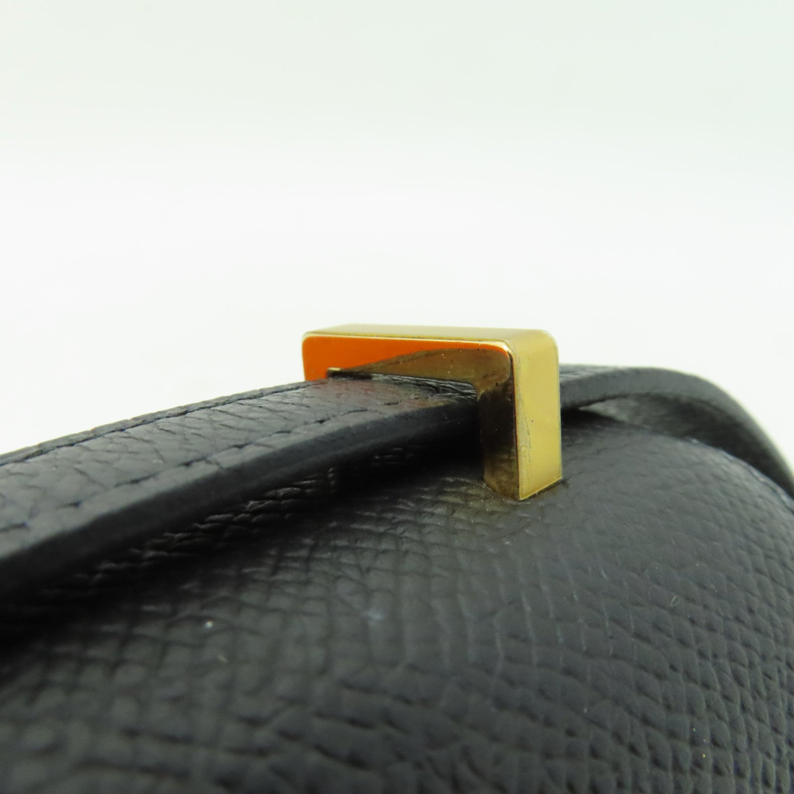 HERMES Epsom皮革Constance Mini金扣手挽肩背兩用袋黑色