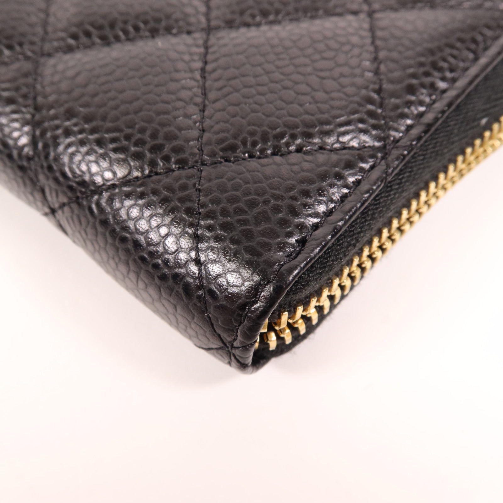 CHANEL 牛皮皮革Long Wallet金扣長錢包