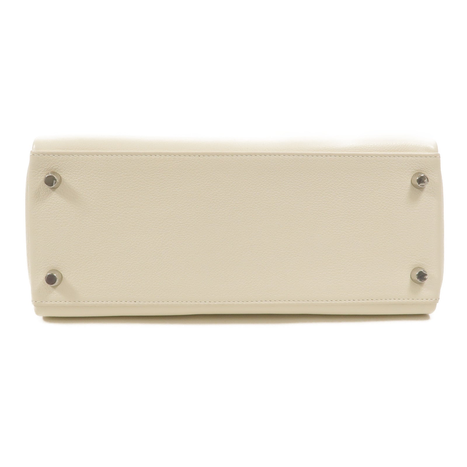 HERMES Evercolor皮革Kelly 28手挽肩背兩用袋Blanc