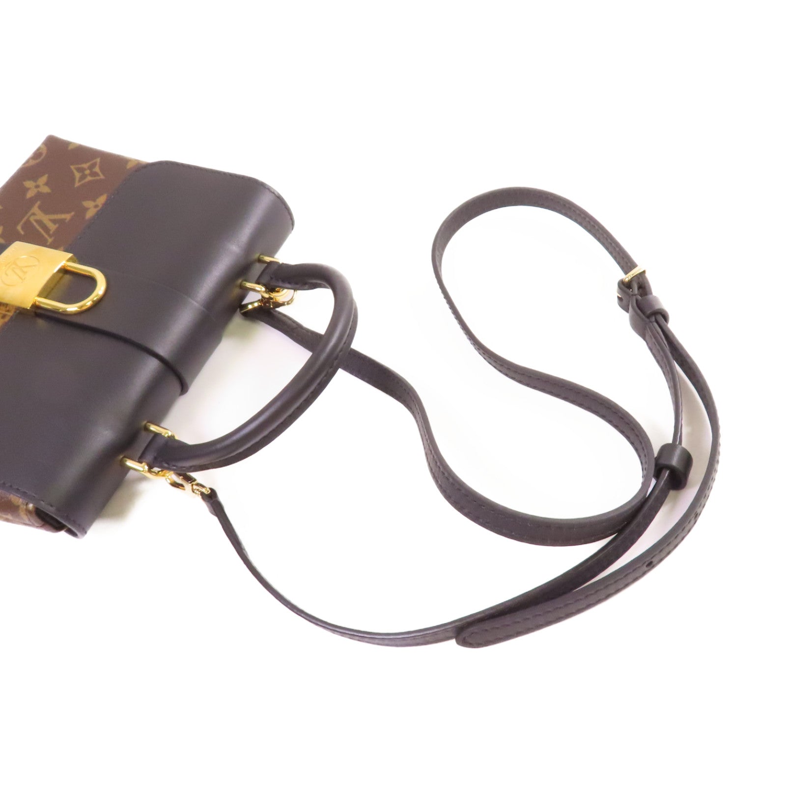 LOUIS VUITTON Monogram Locky BB 2Way Shoulder Bag金扣手挽肩背兩用袋啡色/黑色