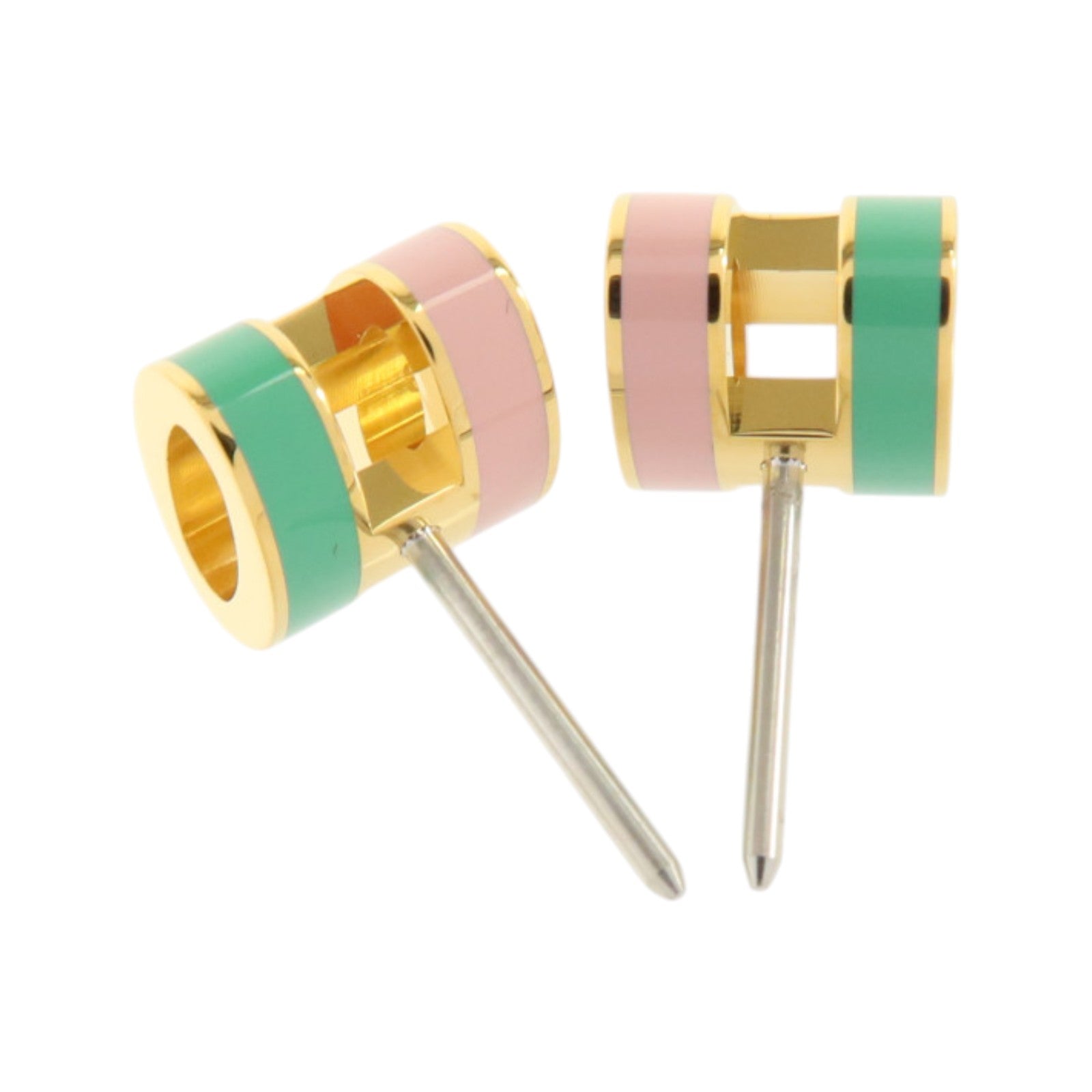 HERMES 金屬/琺瑯Mini Pop H Earrings耳環