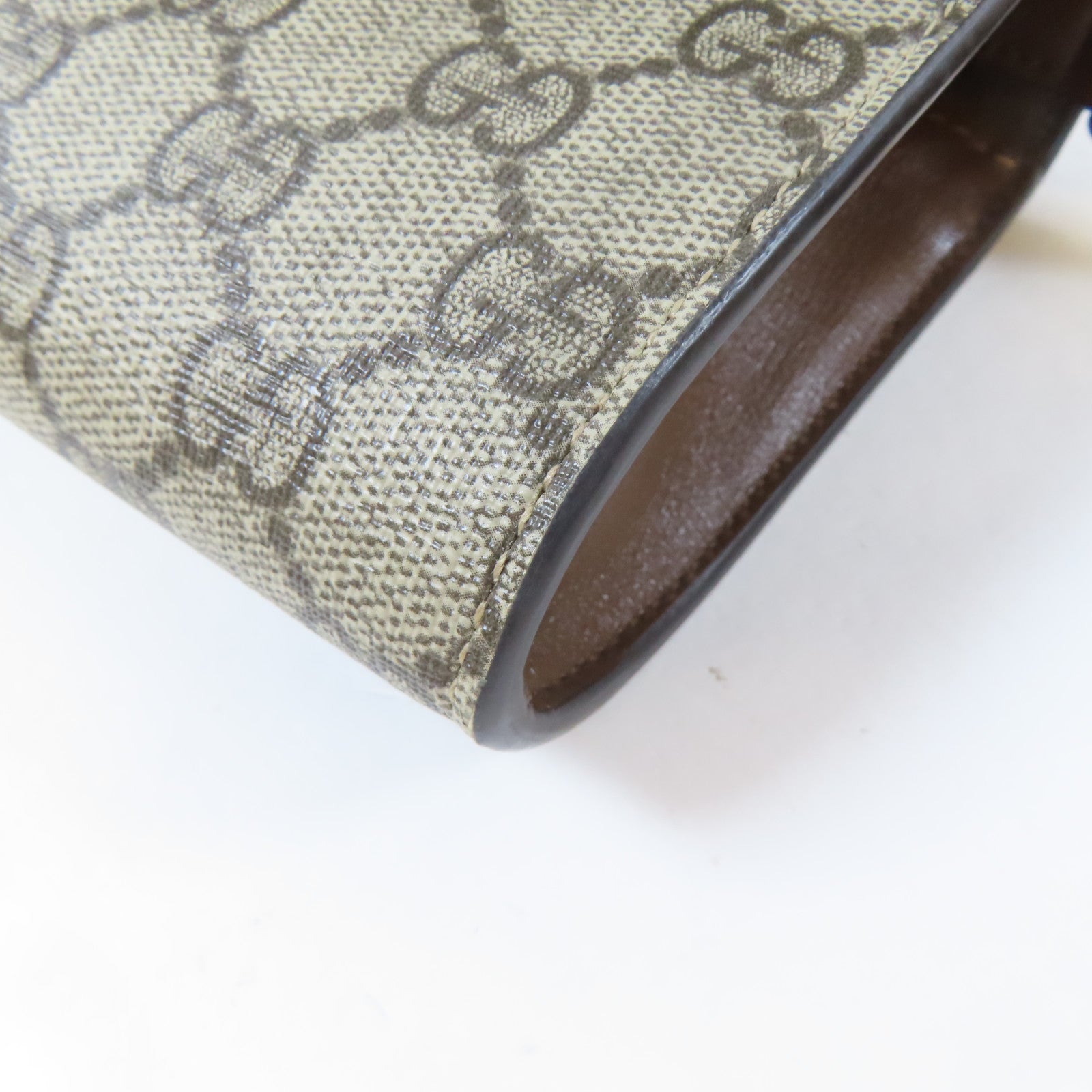 GUCCI 塗層帆布Horsebit 1955 Mini Bag金扣手挽肩背兩用袋啡色