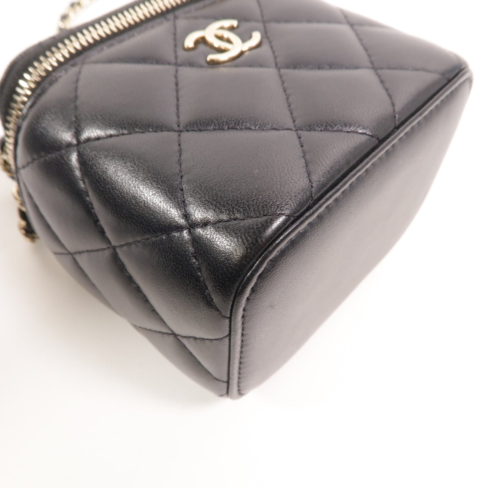 CHANEL 羊皮皮革Mini Vanity Case手挽肩背兩用袋