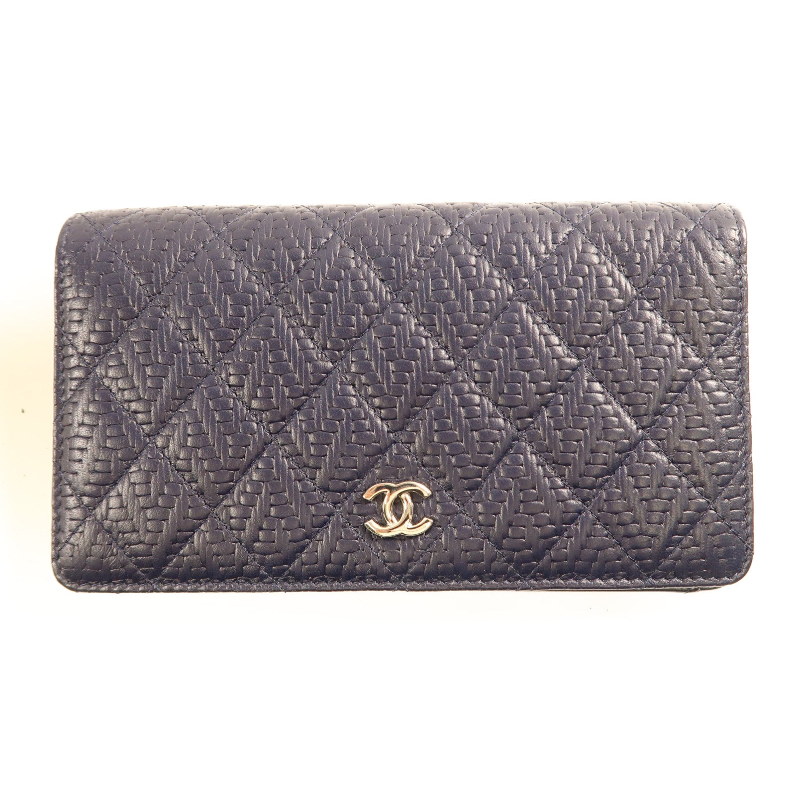 CHANEL 【激減優惠】羊皮皮革Long Wallet銀扣長錢包