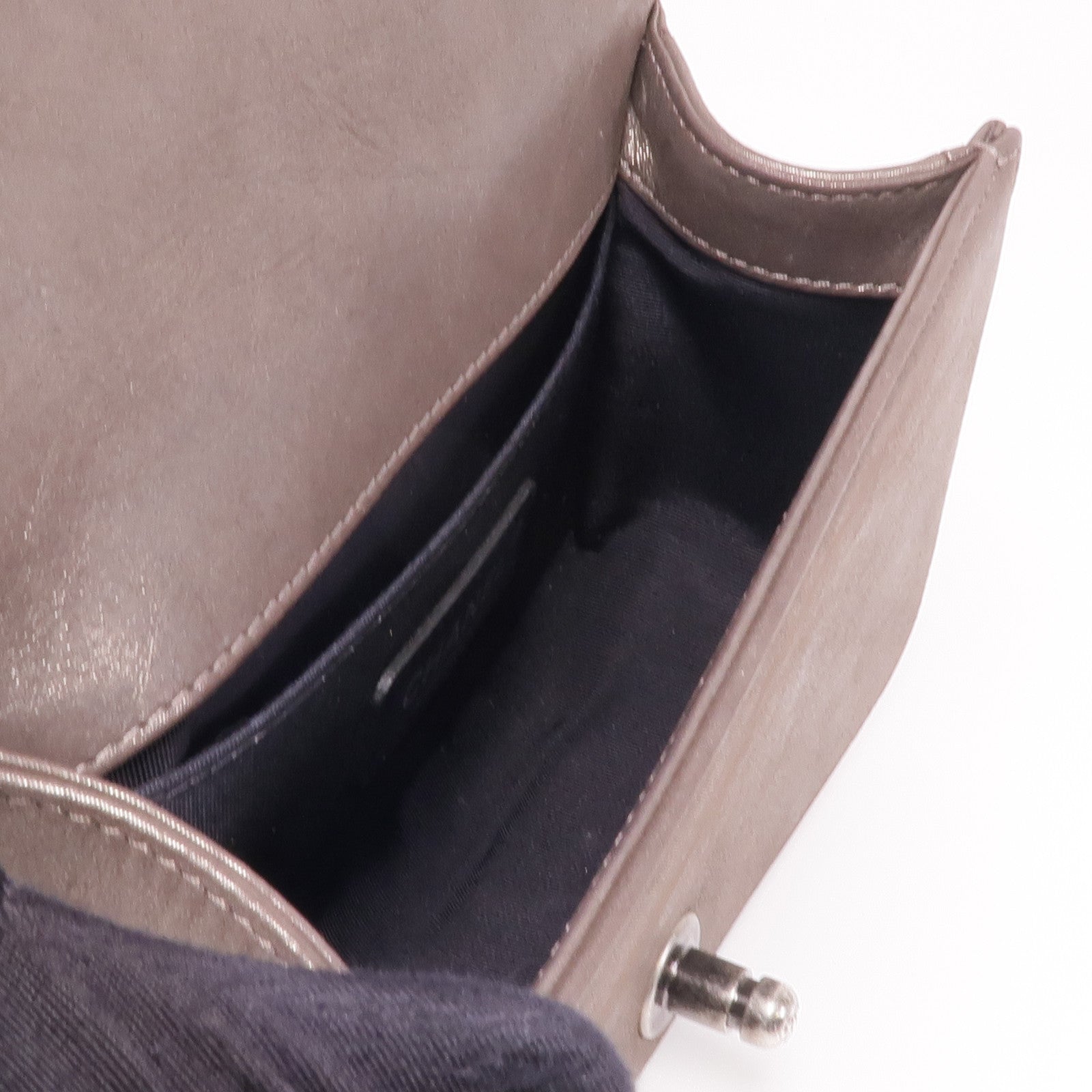 CHANEL 牛皮皮革Boy 20 Chain Shoulder Bag銀扣鏈帶肩背袋