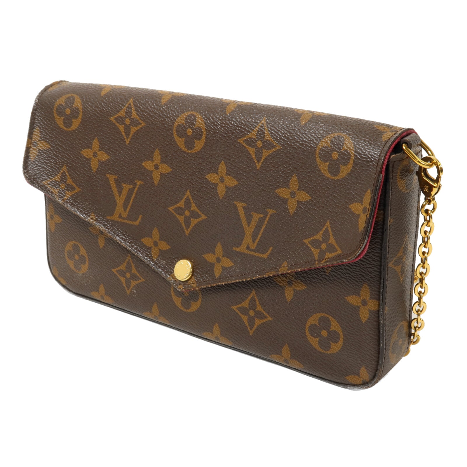 LOUIS VUITTON Monogram Pochette Felicie鏈帶肩背袋