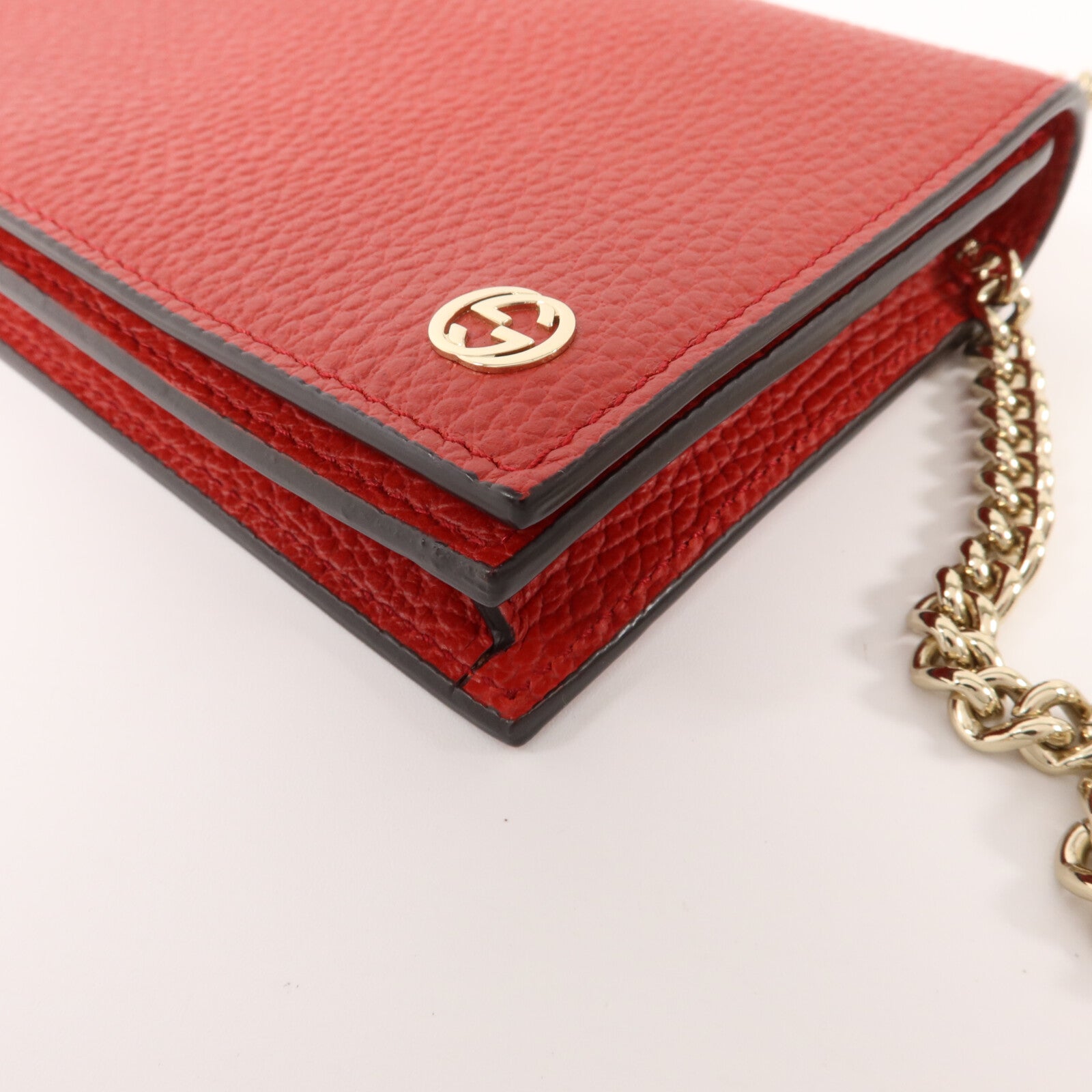 GUCCI 牛皮皮革Chain Shoulder Bag鏈帶肩背袋