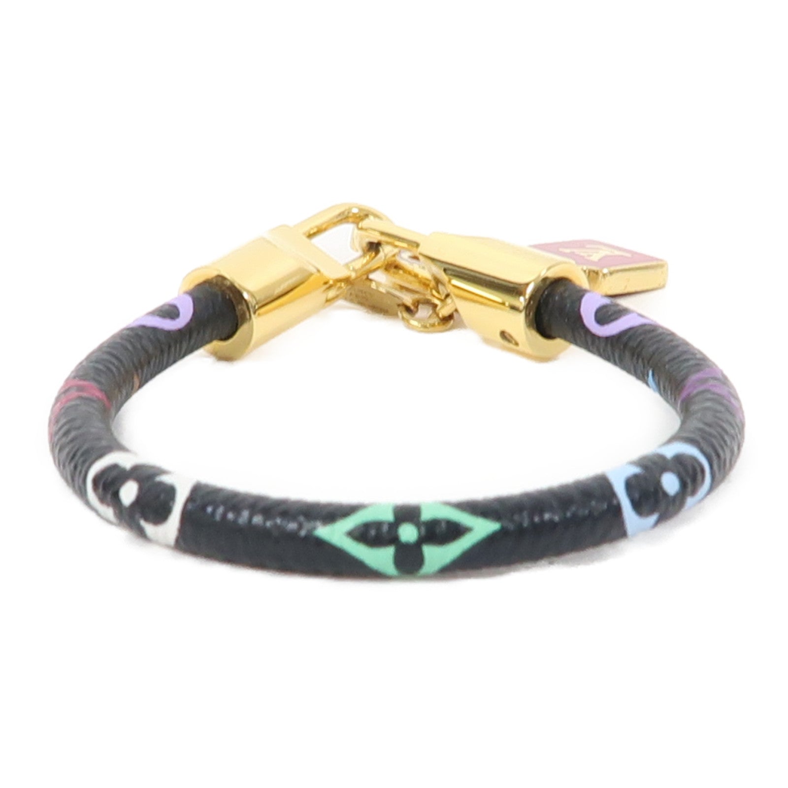 LOUIS VUITTON Monogram Multicolore Bracelet金扣手鏈黑色
