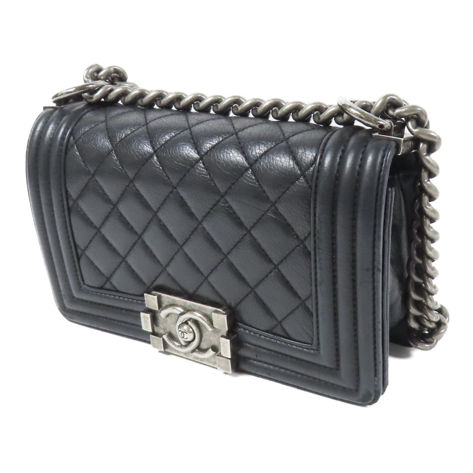 CHANEL 牛皮皮革Boy 20鏈帶肩背袋