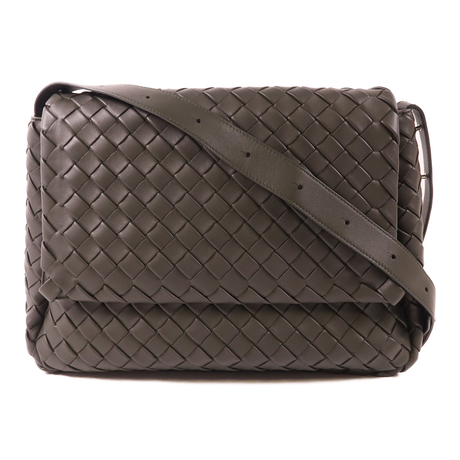 BOTTEGA VENETA 牛皮皮革Large Cobble Messenger銀扣肩背袋