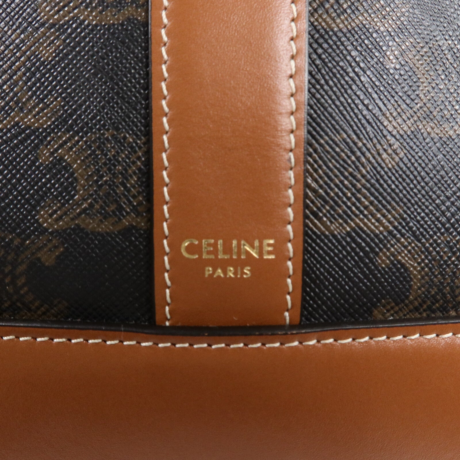 CELINE 塗層帆布Triomphe Bucket Medium肩背袋