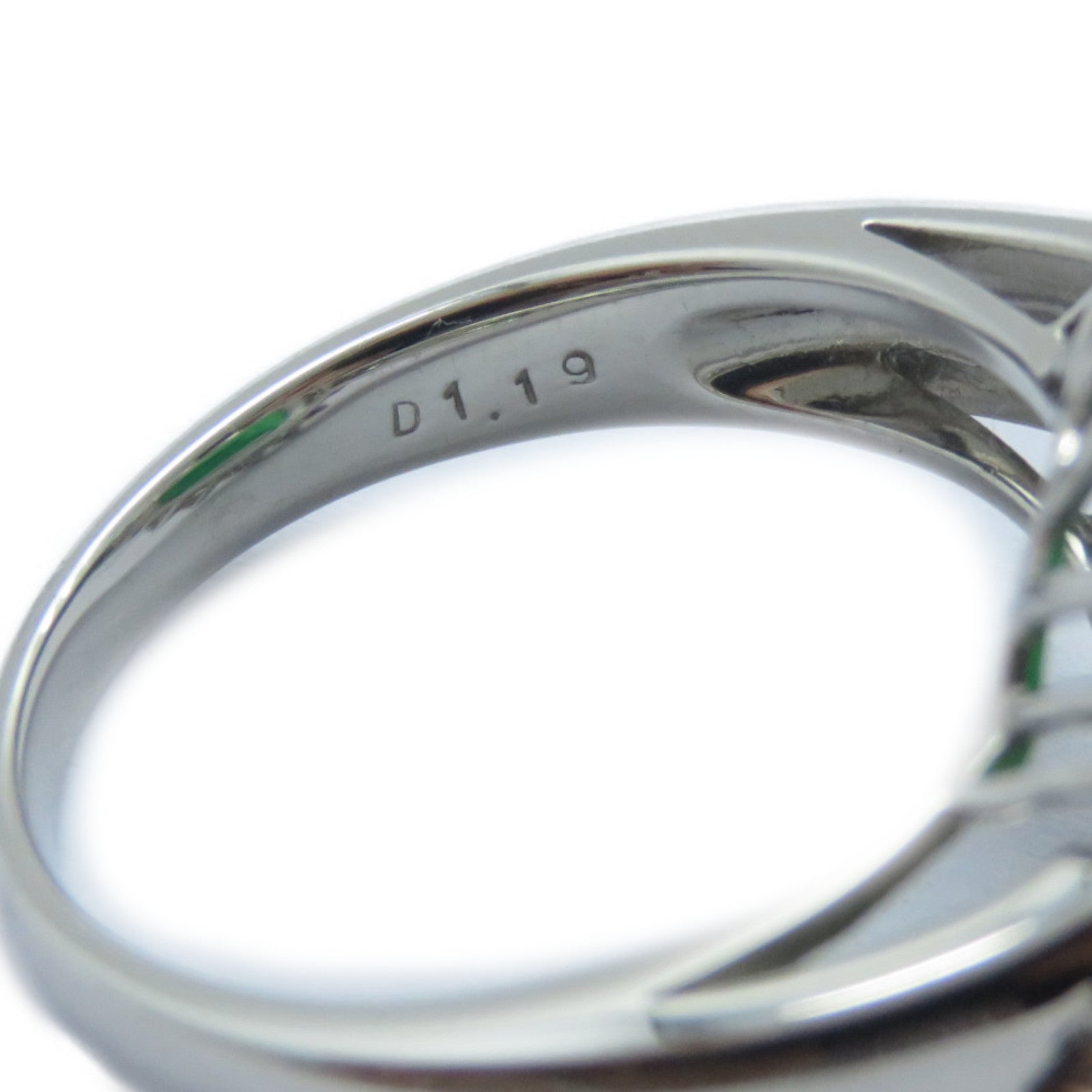 JEWELRY 【激減優惠】PT900鉑金Emerald Diamond Ring 6.22ct綠寶石/1.19ct鑽石戒指US#6.5