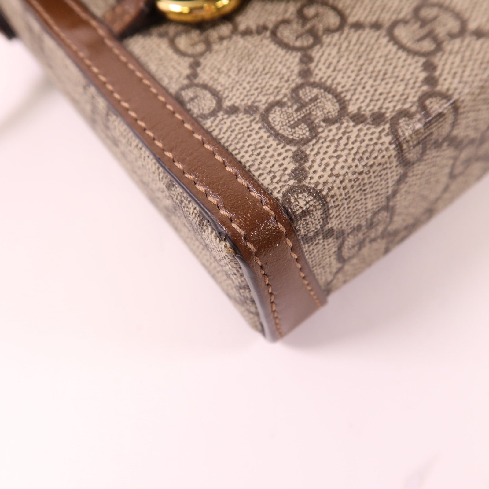 GUCCI 塗層帆布Horsebit 1955 Mini金扣肩背袋