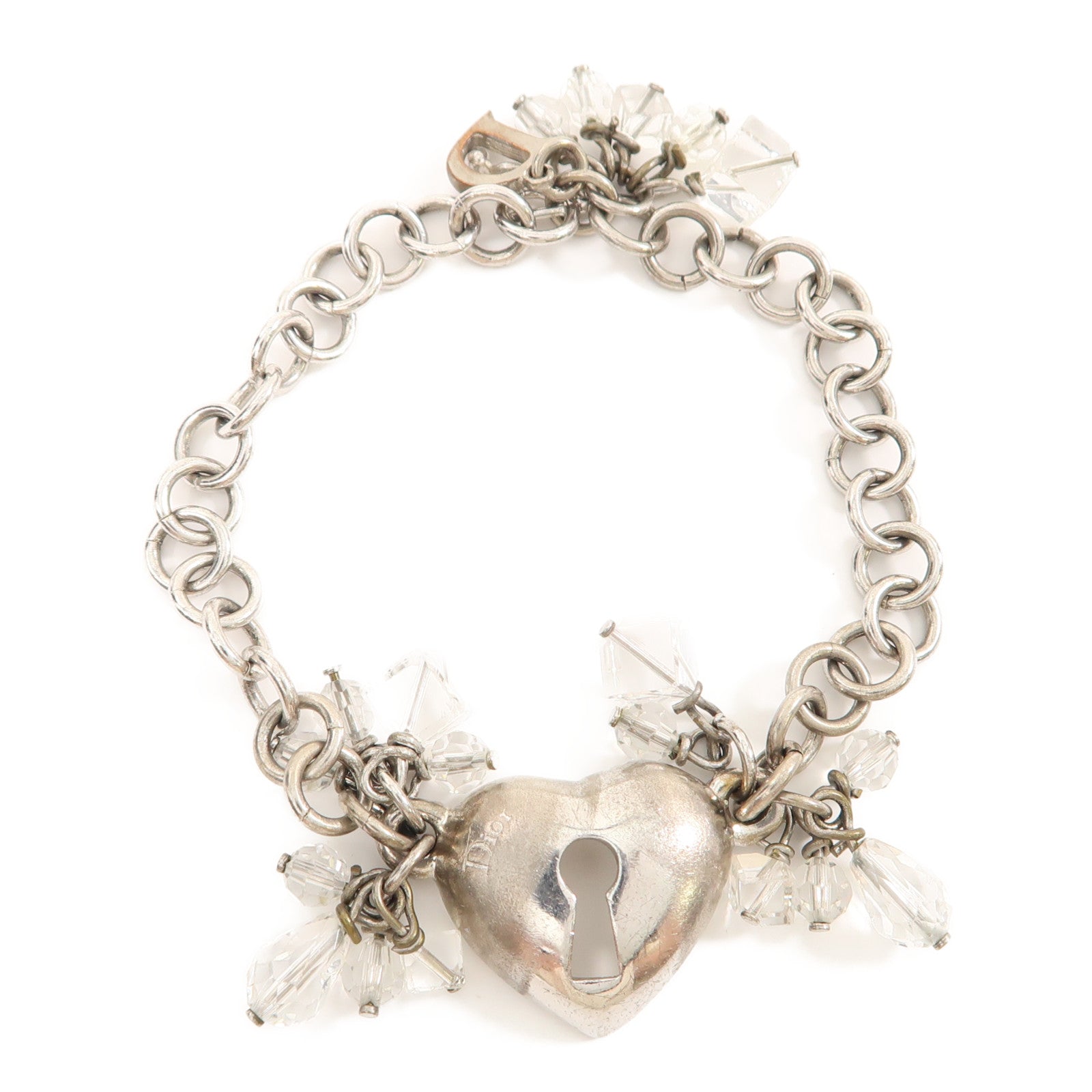 Dior PVC/金屬Bracelet手鏈銀色